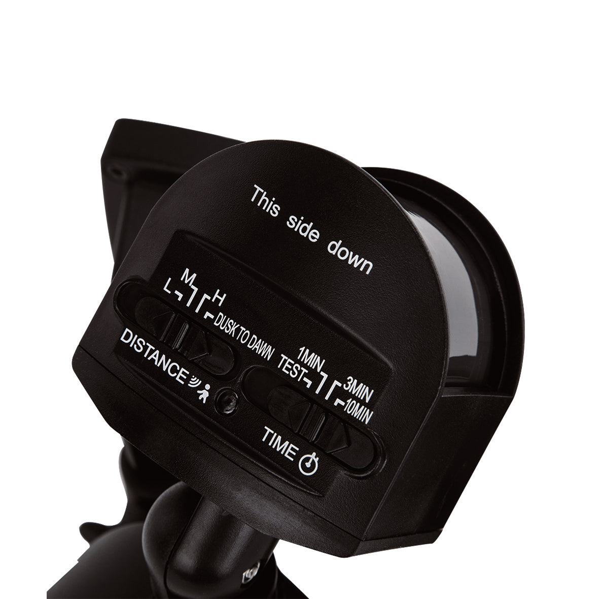 Lutec Chimera Black Twin Head Floodlight IP54 Photocell & PIR