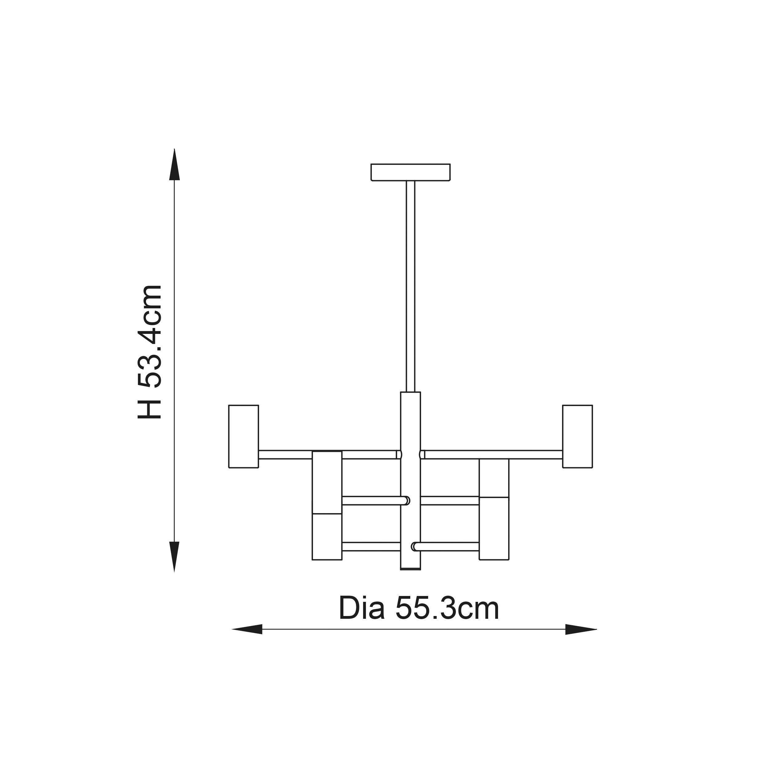Studio 6lt Semi Flush Black Ceiling Light 76502 dimmable Living Room Image 10