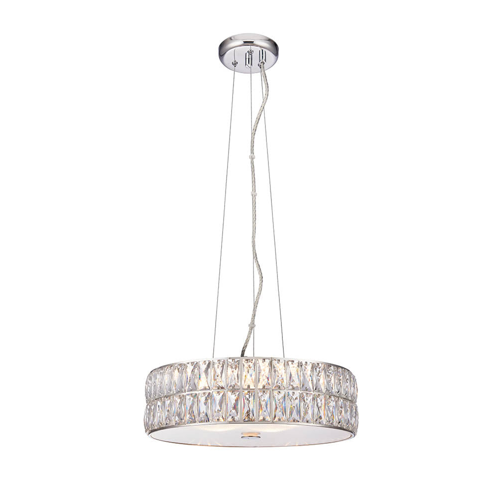 Verina 5 Light Chrome & Crystal Pendant