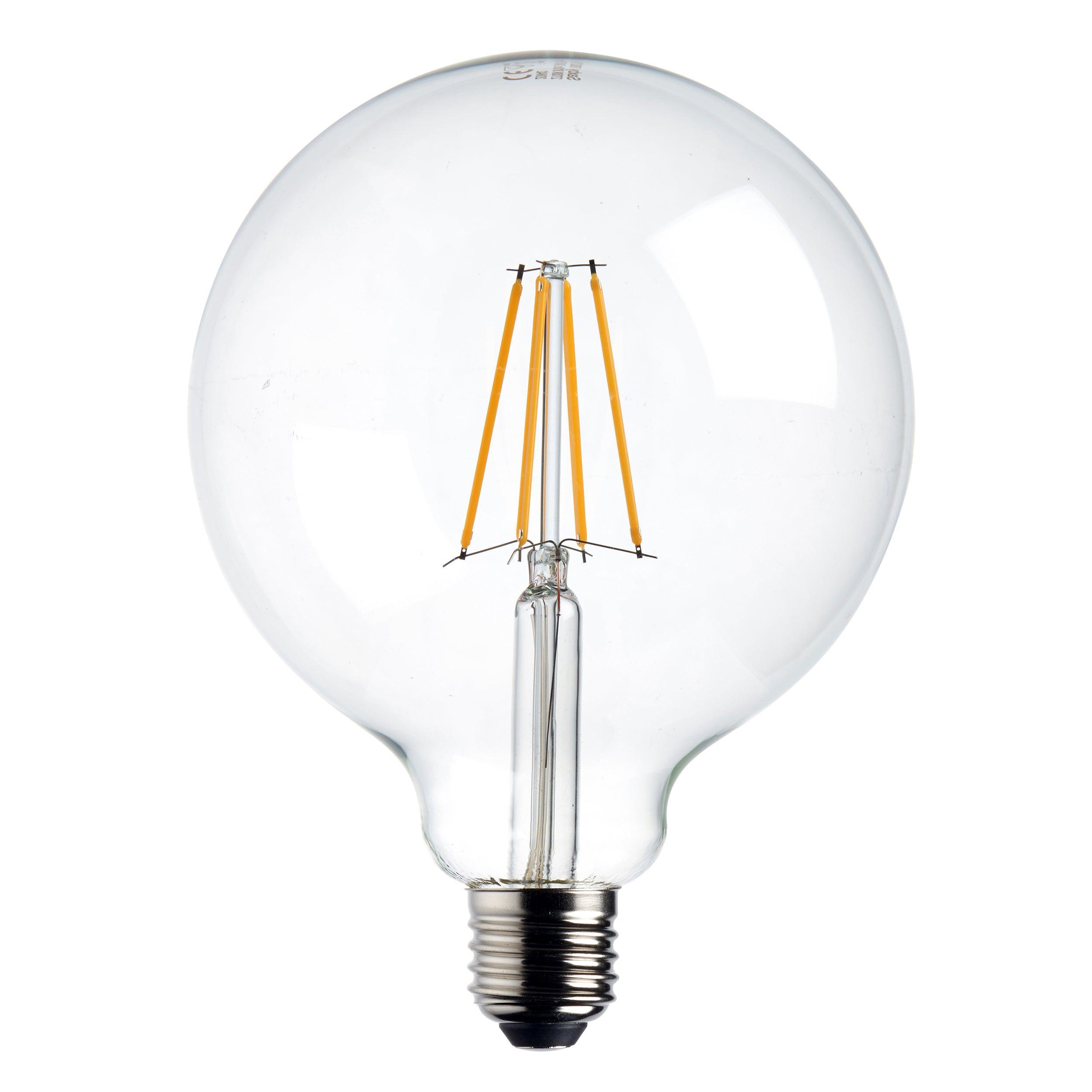 e27 led filament globe dimmable lamp bulb 125mm 7w Living room lighting image