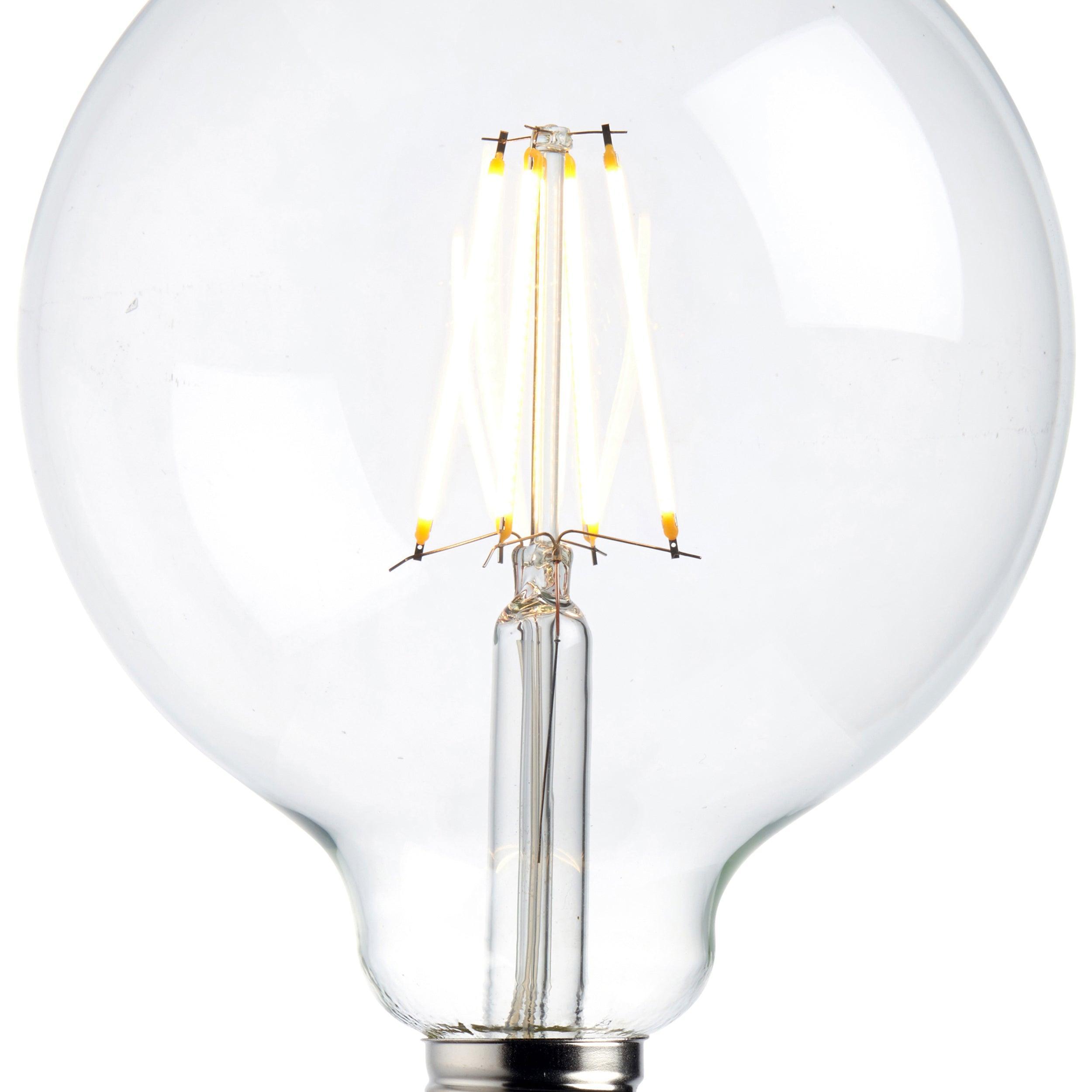 e27 led filament globe dimmable lamp bulb 125mm 7w