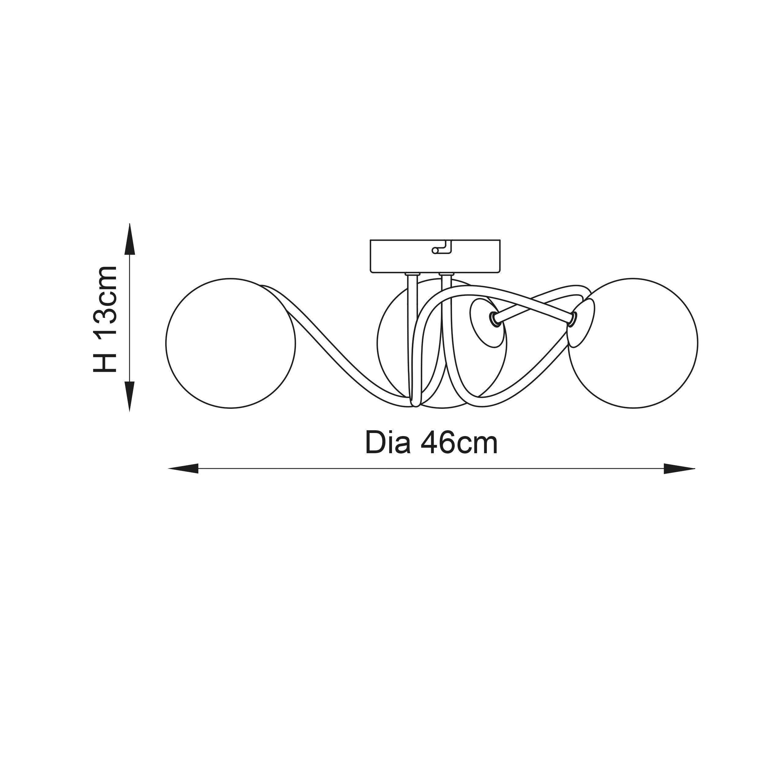 Auria 3lt Semi Flush by Endon Lighting Living Room Image 9