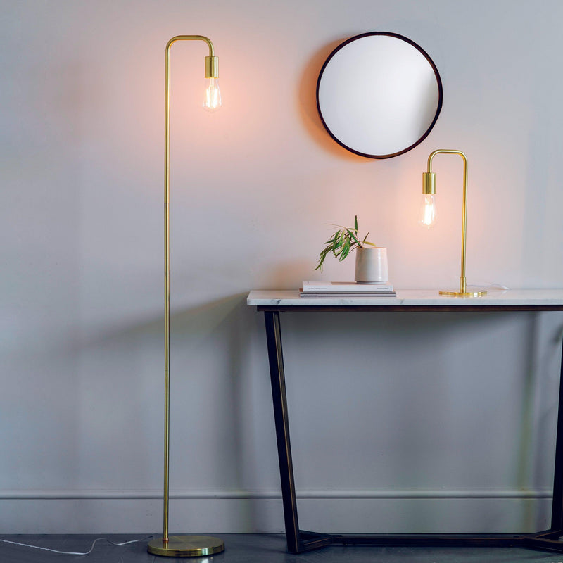 Endon Rubens 1 Light Brass Table Lamp 77117 - matching floor lamp