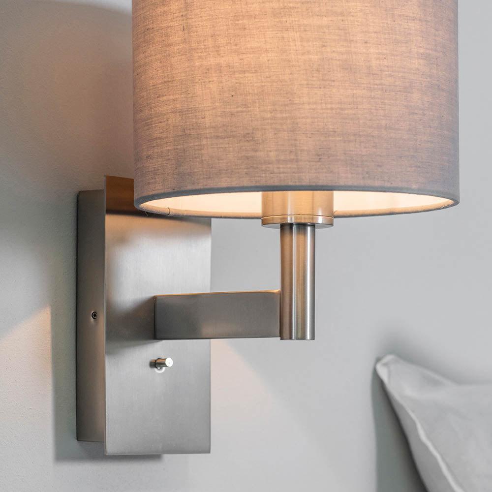Endon Owen Nickel Finish USB Wall Light-warehouse-180926