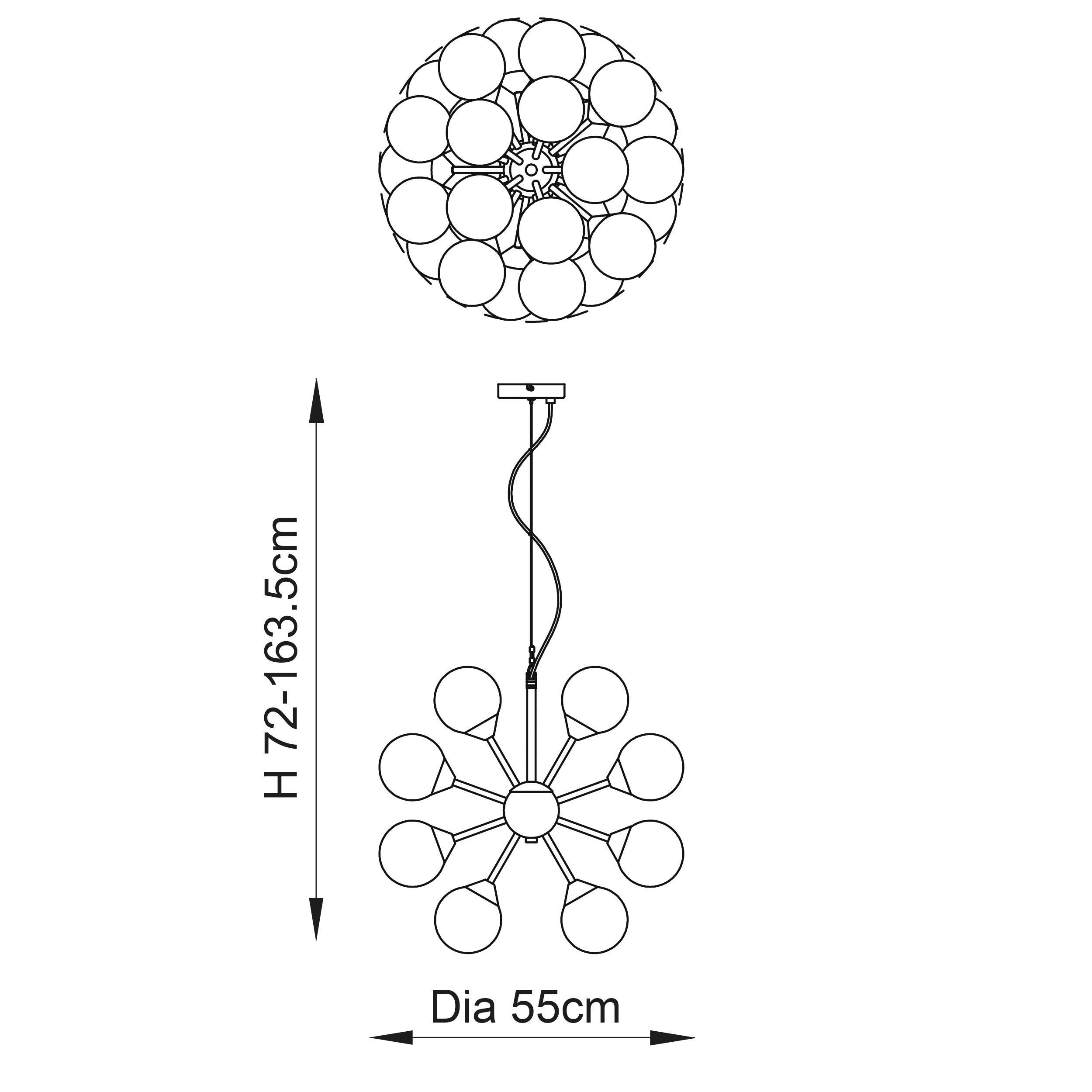 Endon Oscar 28 Light Nickel Finish Ceiling Pendant-Ceiling Pendant Lights-Endon Lighting Bedrooom Lighting close up Tiffany Lighting Direct