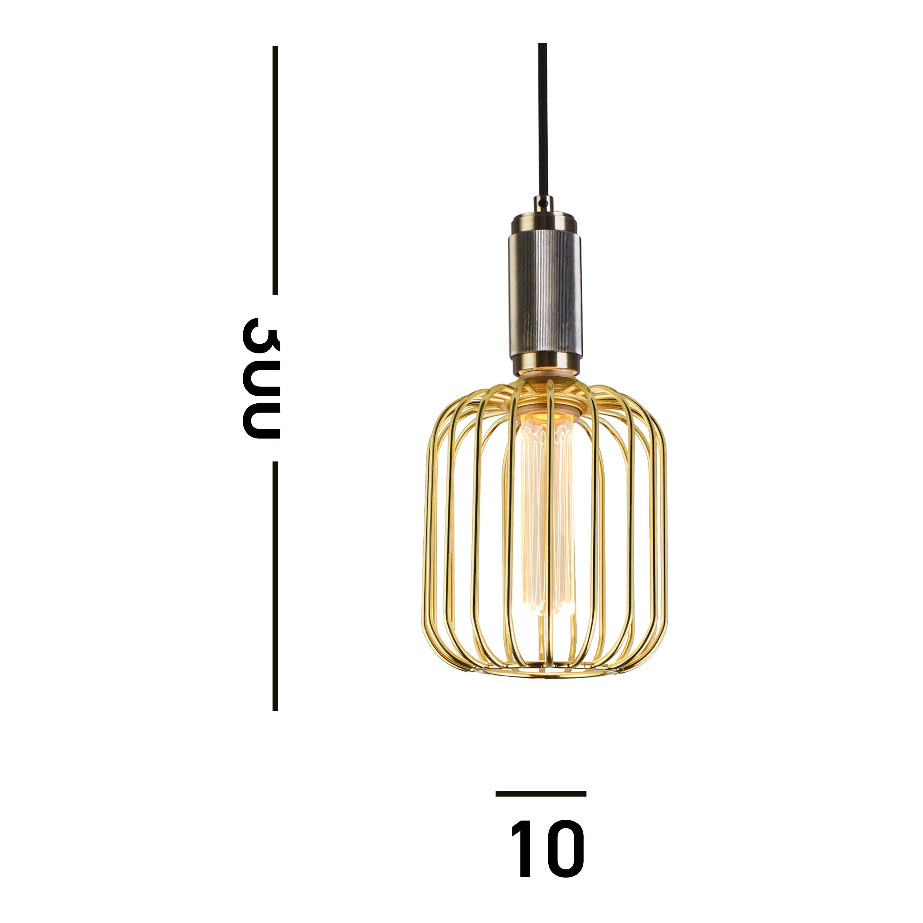 Searchlight Brass Suspension Cable With Gold Braided Cable