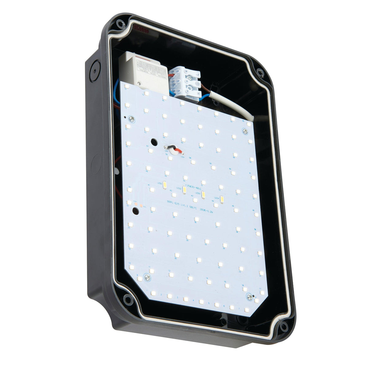 Lucca Small Black Outdoor Wall Light with Microwave Sensor IP65-warehouse-180926