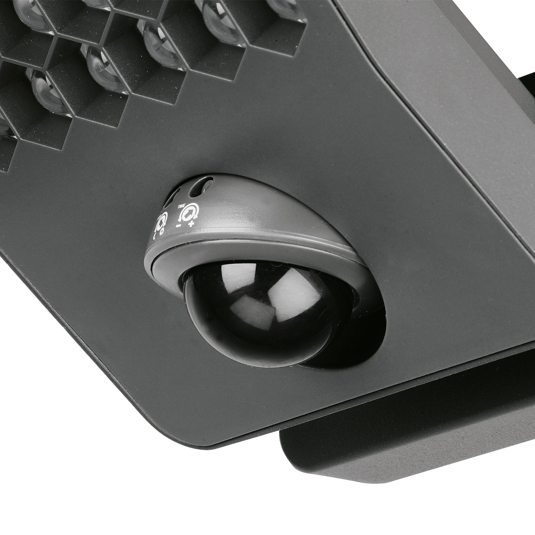Lutec Atlantis Dark Grey LED Flood Light 14W Warm White - With PIR