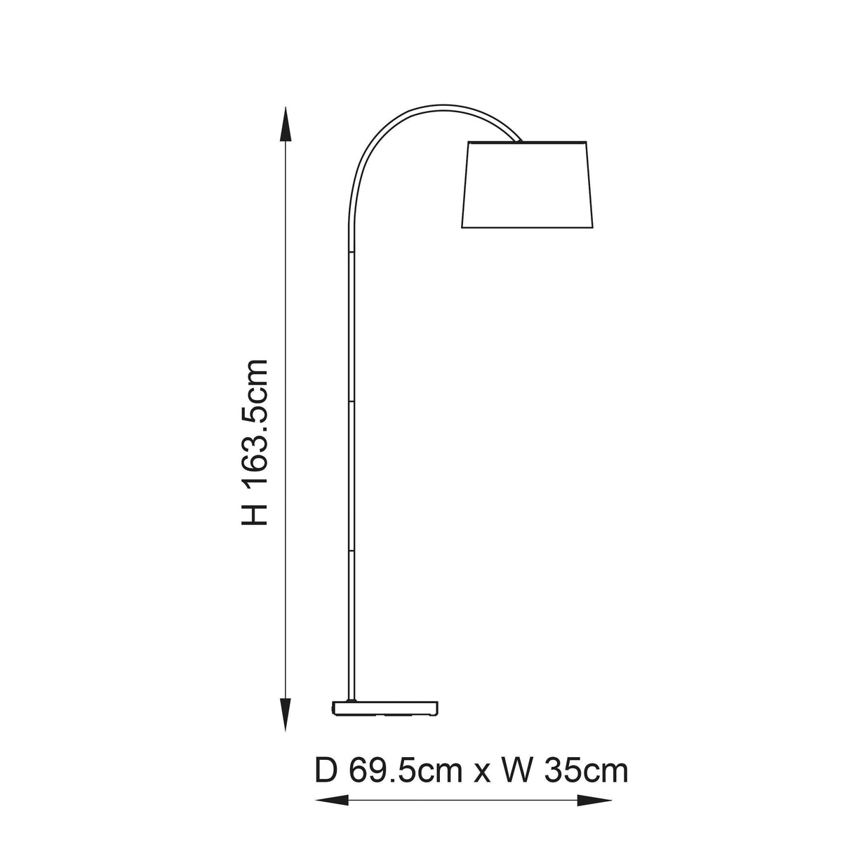 Carlson Brass Modern Floor Lamp - Natural Shade-OB-180926