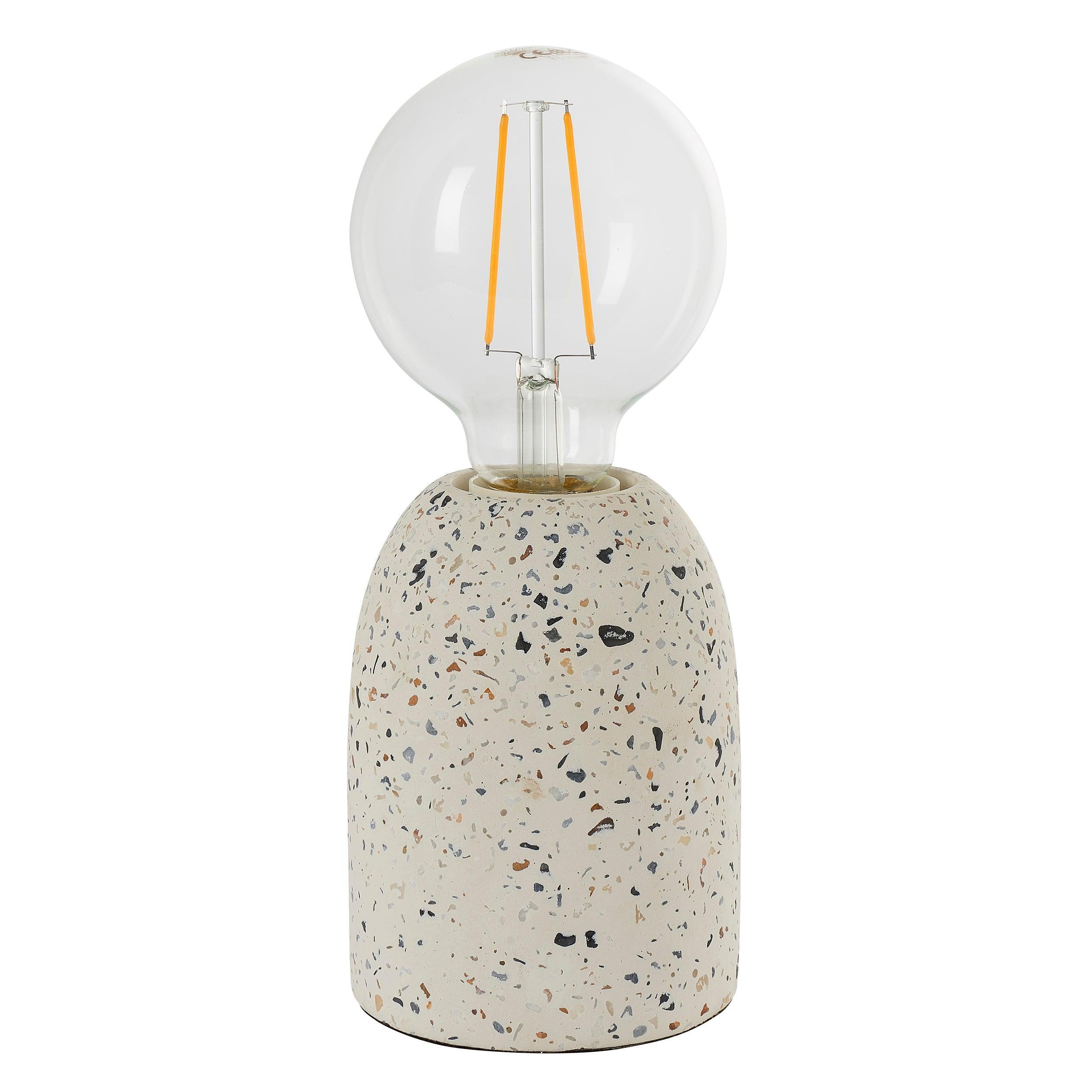 Endon Terrazzo 1 Light White Table Lamp-warehouse-clearance-020426