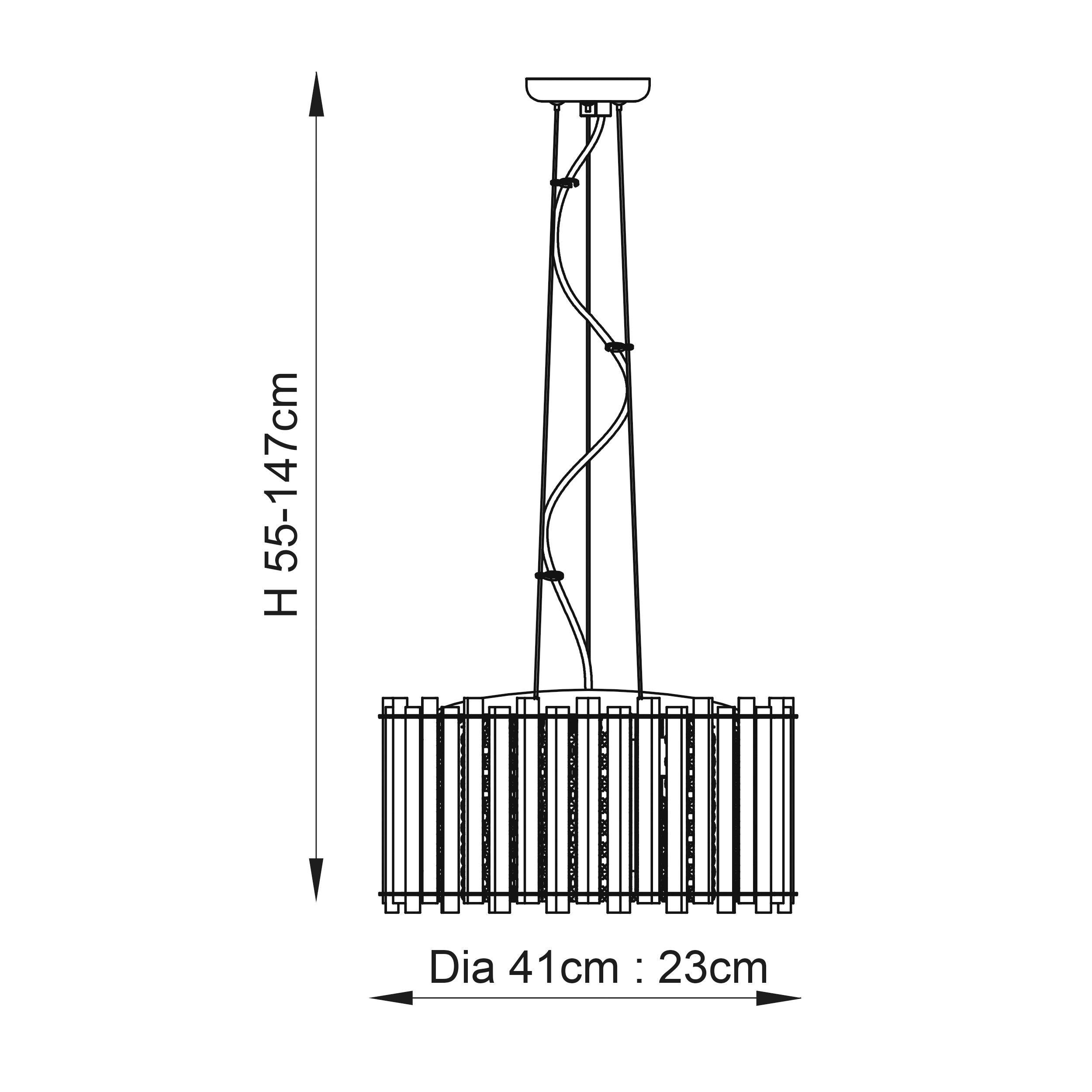Endon Hanna 5 Light Polished Chrome Pendant Ceiling Light-Ceiling Pendant Lights-Endon Lighting Bedrooom Lighting close up Tiffany Lighting Direct