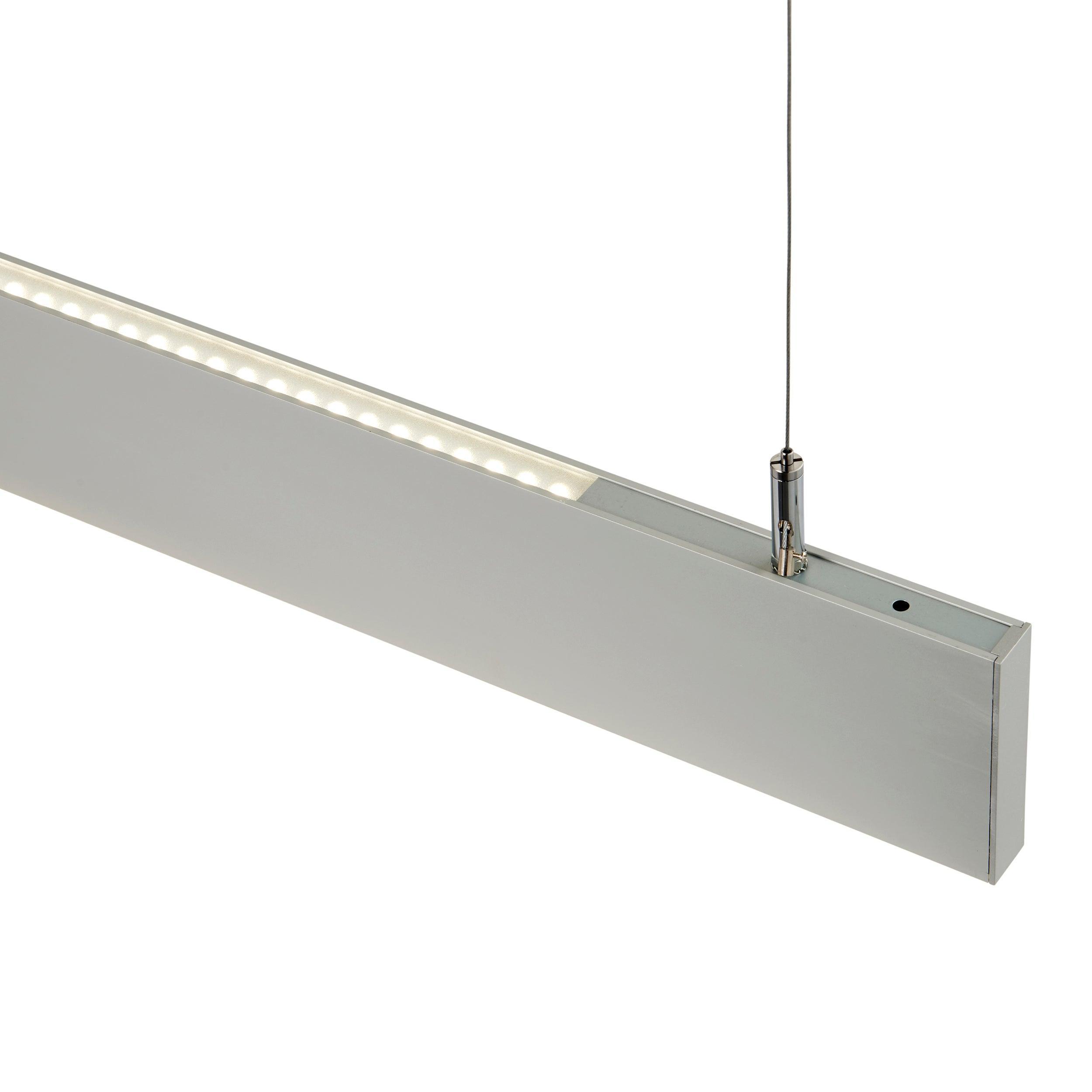 kingsley slim 1 5m led suspended ceiling light by saxby lighting, close up image 24