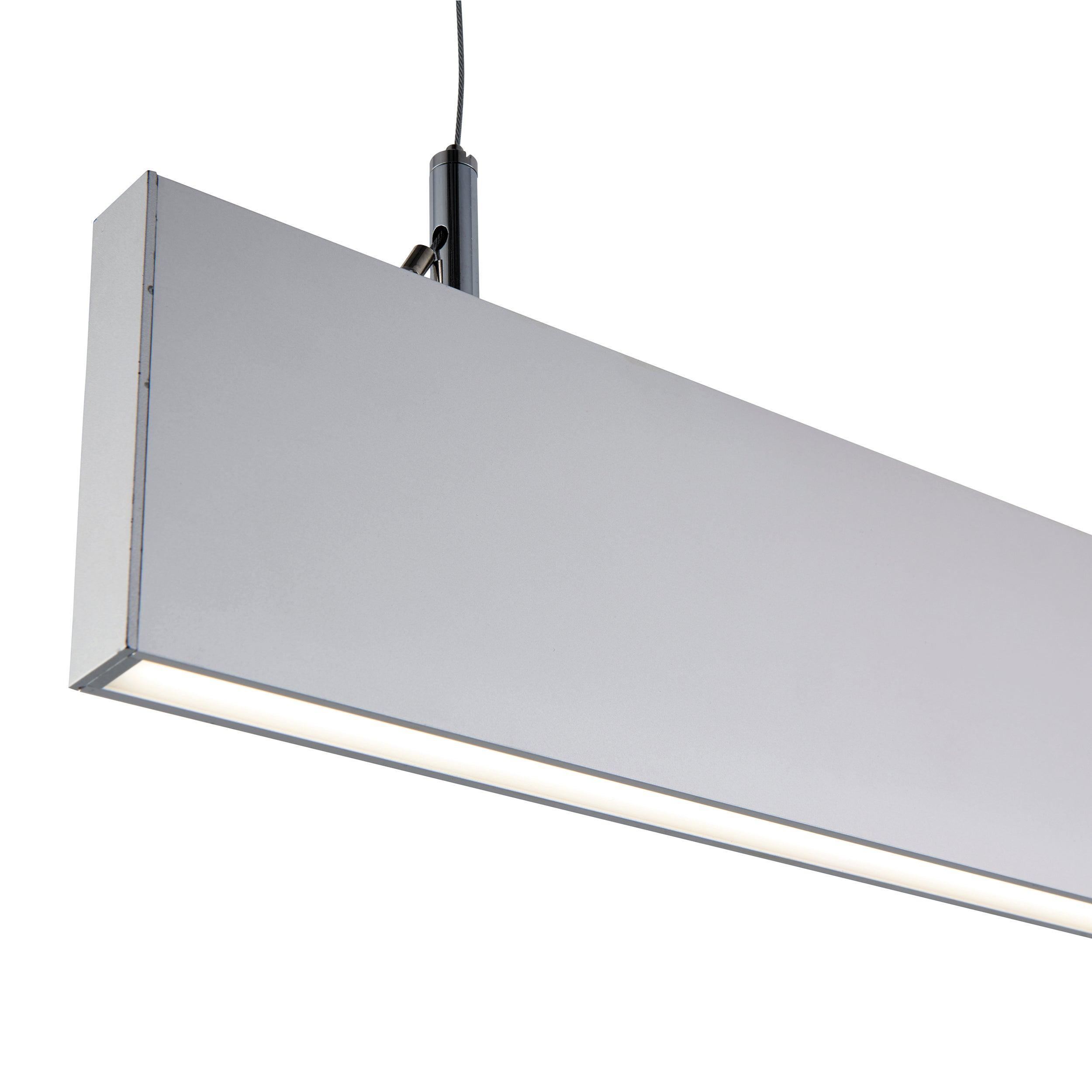 kingsley slim 1 5m led suspended ceiling light by saxby lighting, close up image 24