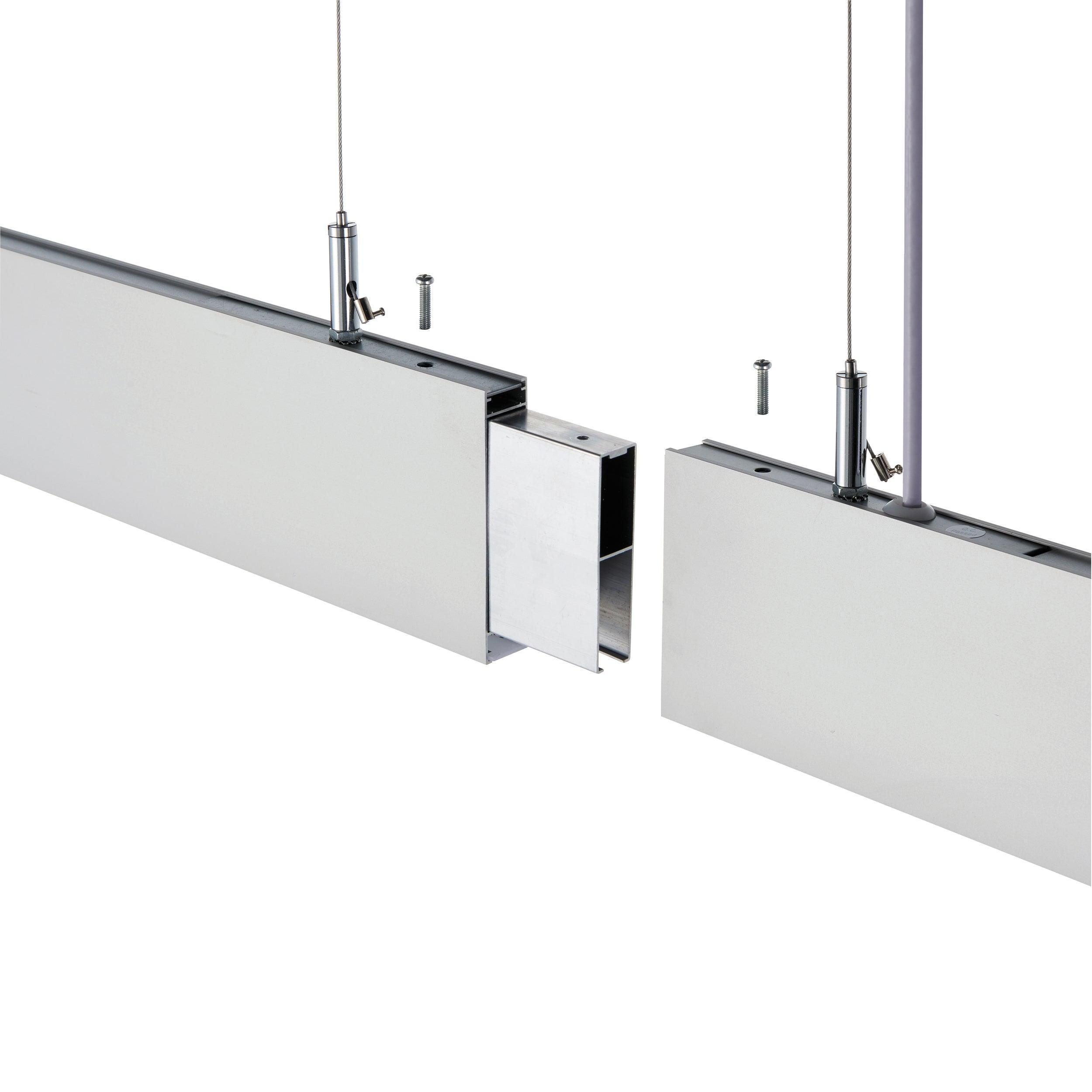 kingsley slim 1 5m led suspended ceiling light by saxby lighting, close up image 25