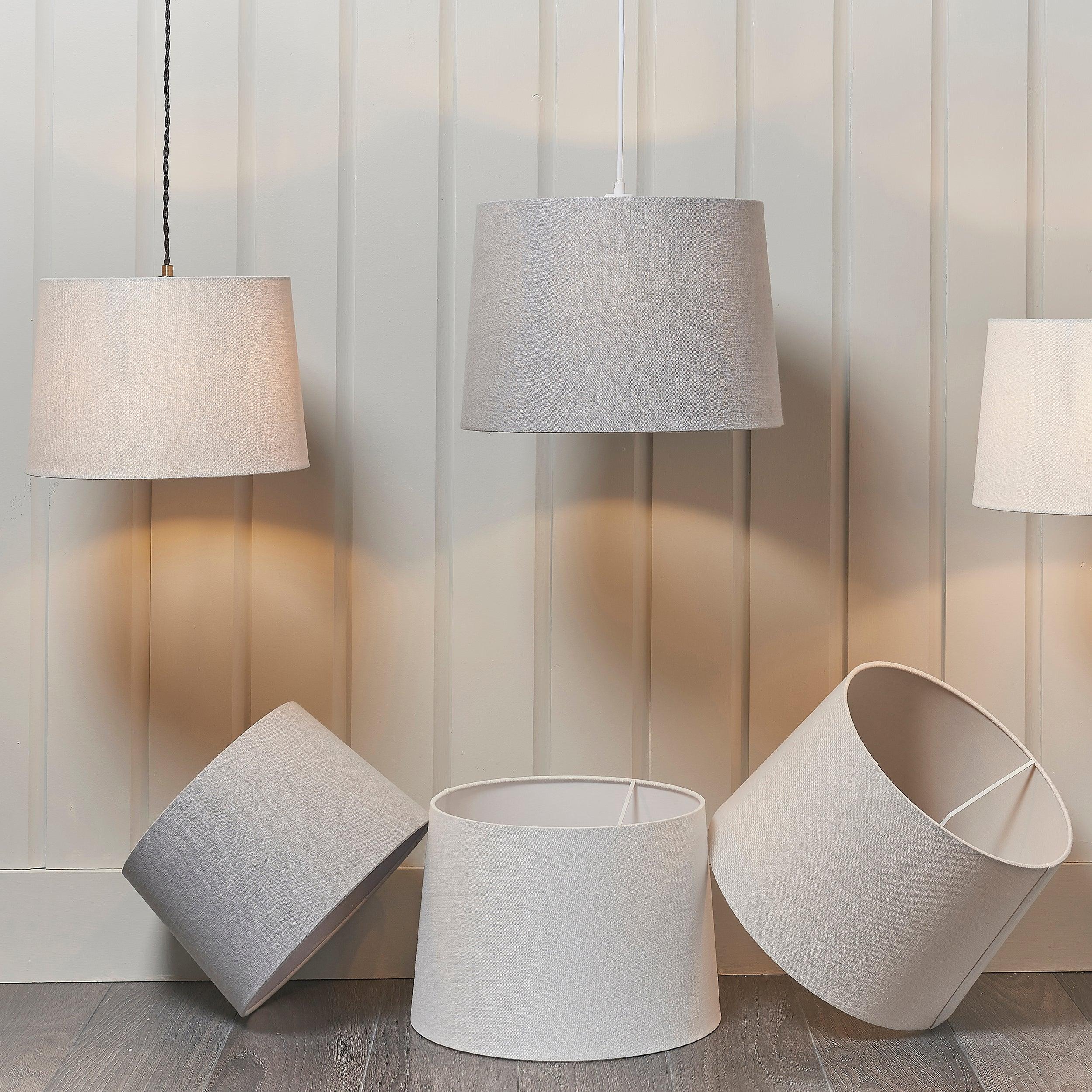 Endon Mia 14 Inch Vintage Natural Linen Lamp Shade-clearance