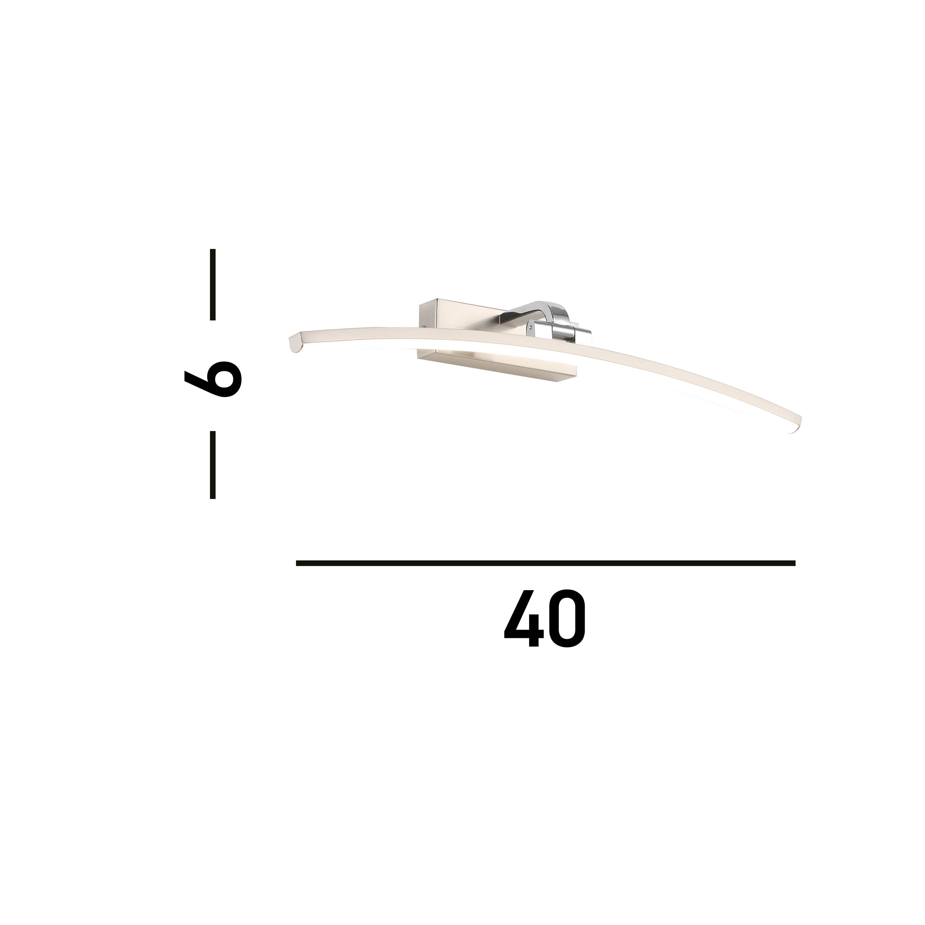 Searchlight Santorini Silver LED Picture Light - 50cm