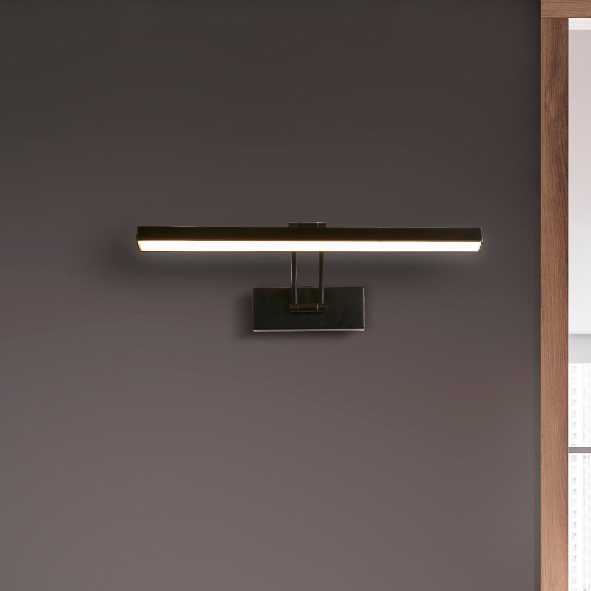 Searchlight Rhodes Black LED Picture Light - 40cm