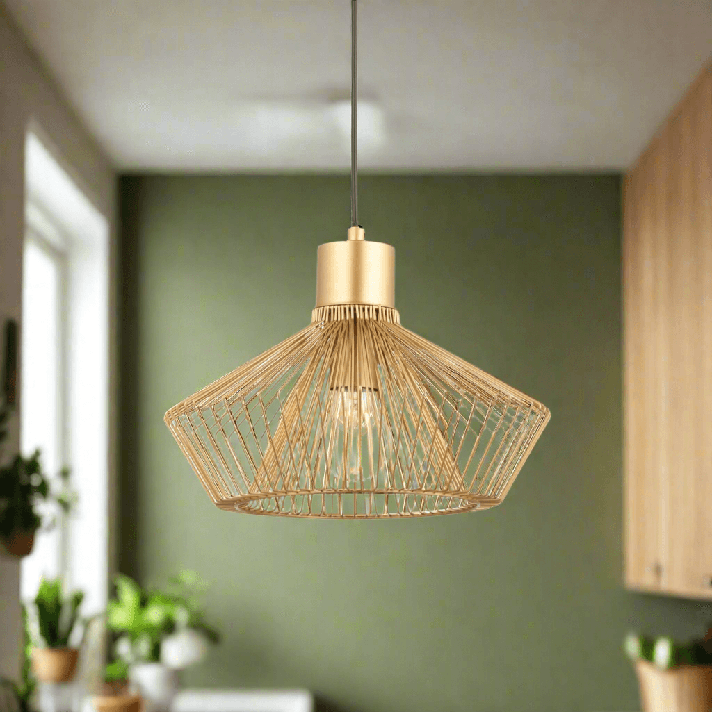 Endon Kimberley 1 Light Gold Ceiling Pendant