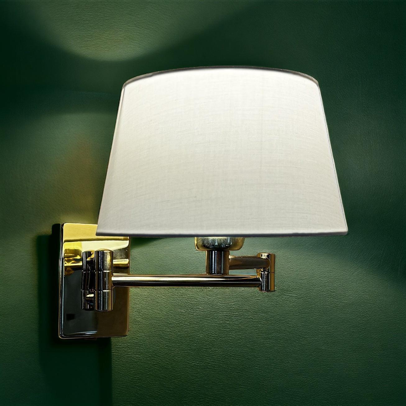 armada polished brass finish double swing arm wall light