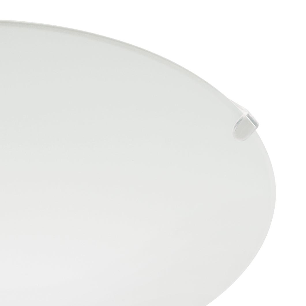 eglo mars white satin glass flush ceiling light Kitchen Lighting Close Up