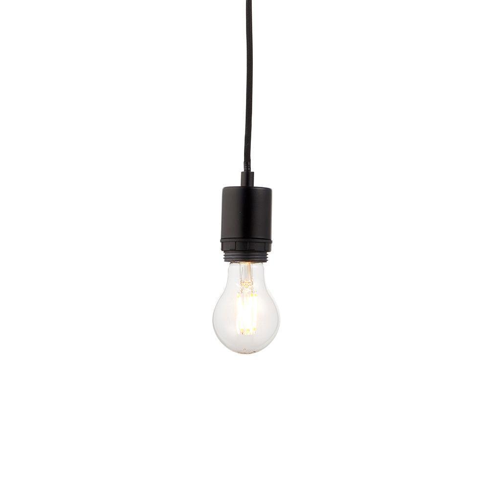 Endon Studio 1 Light Medium Black Ceiling Pendant Light (Fixing Only)-Ceiling Pendant Lights-Endon Lighting Living Room Lighting Tiffany Lighting Direct