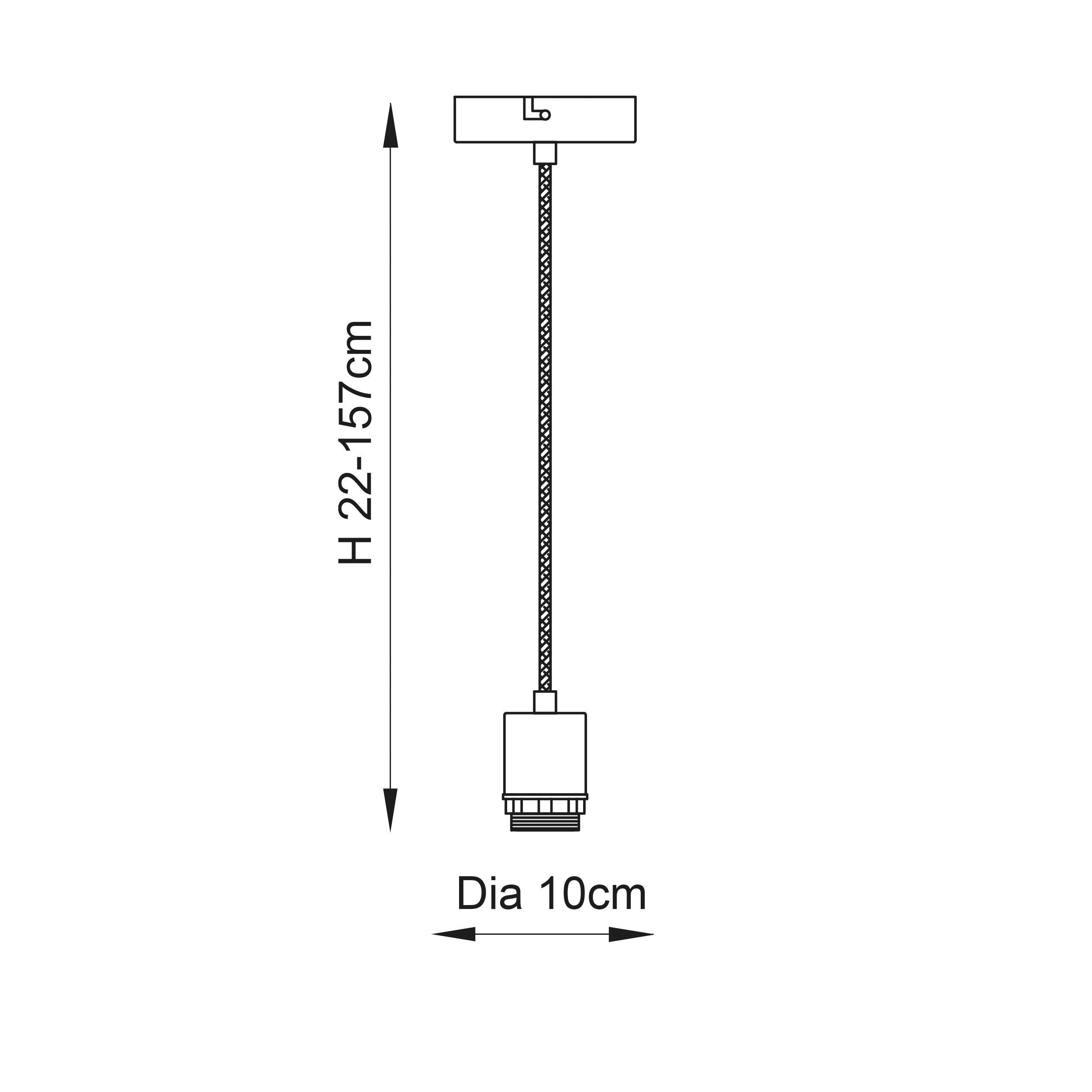 Endon Studio 1 Light Medium Black Ceiling Pendant Light (Fixing Only)-Ceiling Pendant Lights-Endon Lighting Hallway Lighting Close upTiffany Lighting Direct