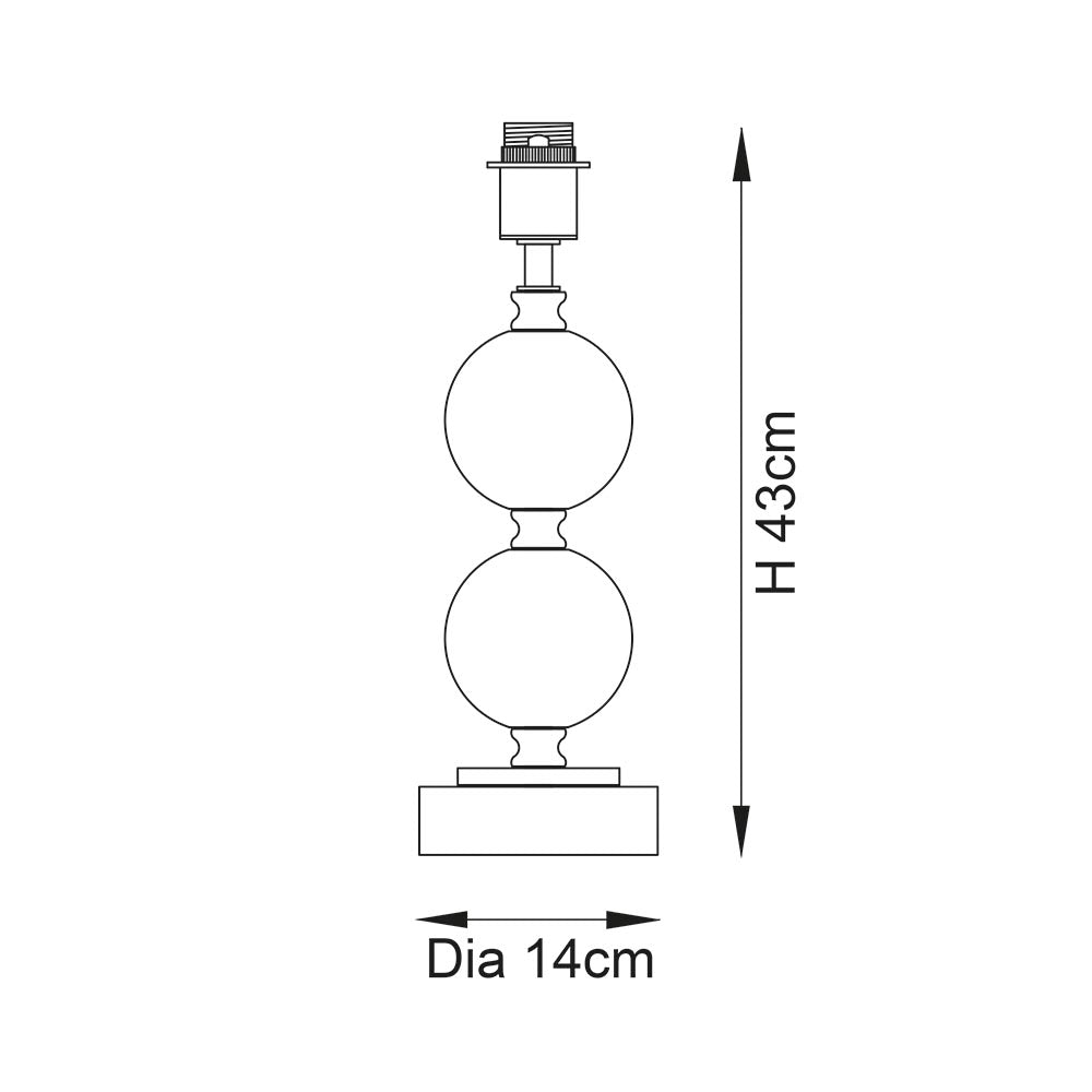 Crylan Crystal Glass Table Lamp - Base Only