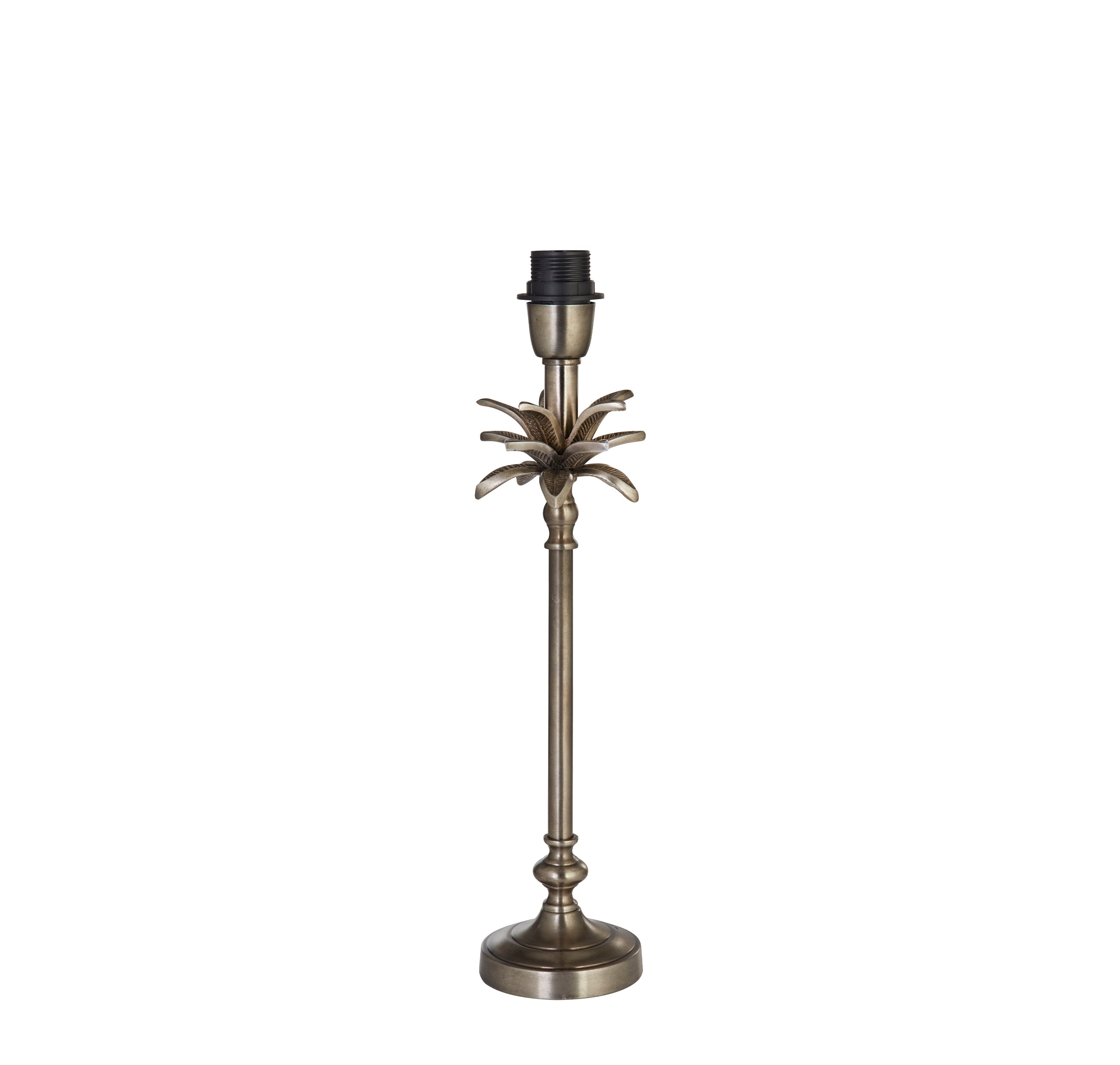 Base Only - Palm Table Lamp - Antique Nickel-WAREHOUSE-40-250226