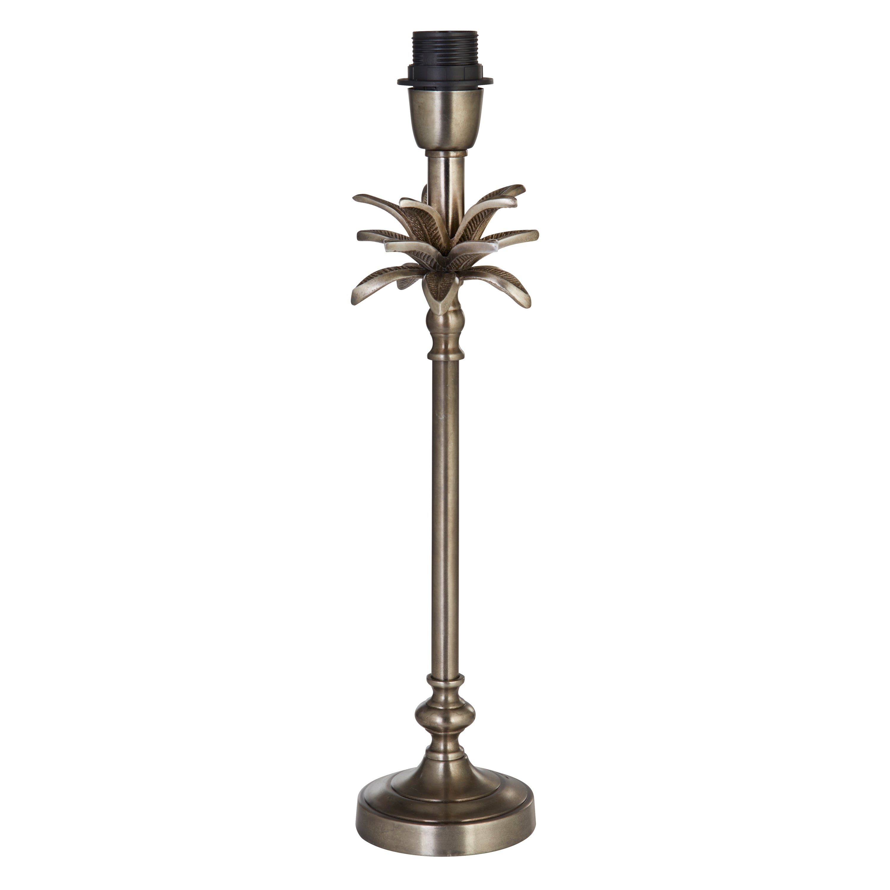 Base Only - Palm Table Lamp - Antique Nickel