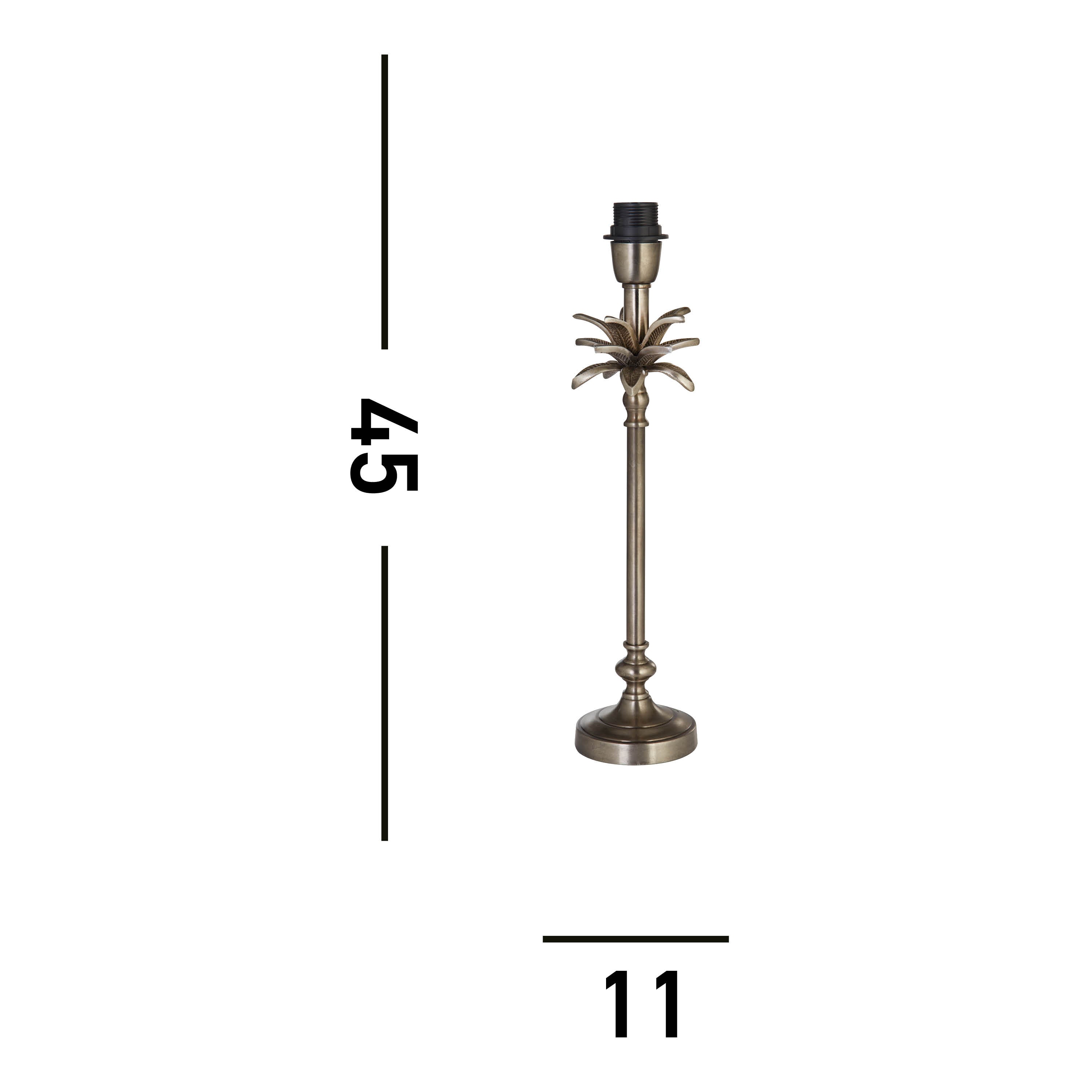 Base Only - Palm Table Lamp - Antique Nickel-warehouse-40