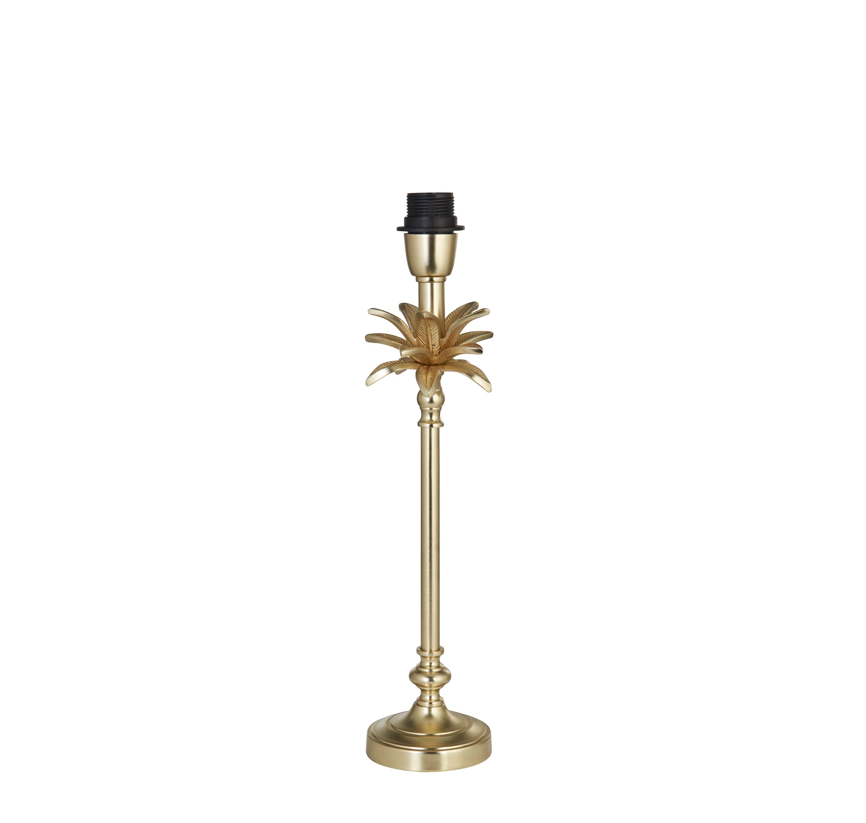Base Only -Palm Table Lamp - Satin Brass Metal