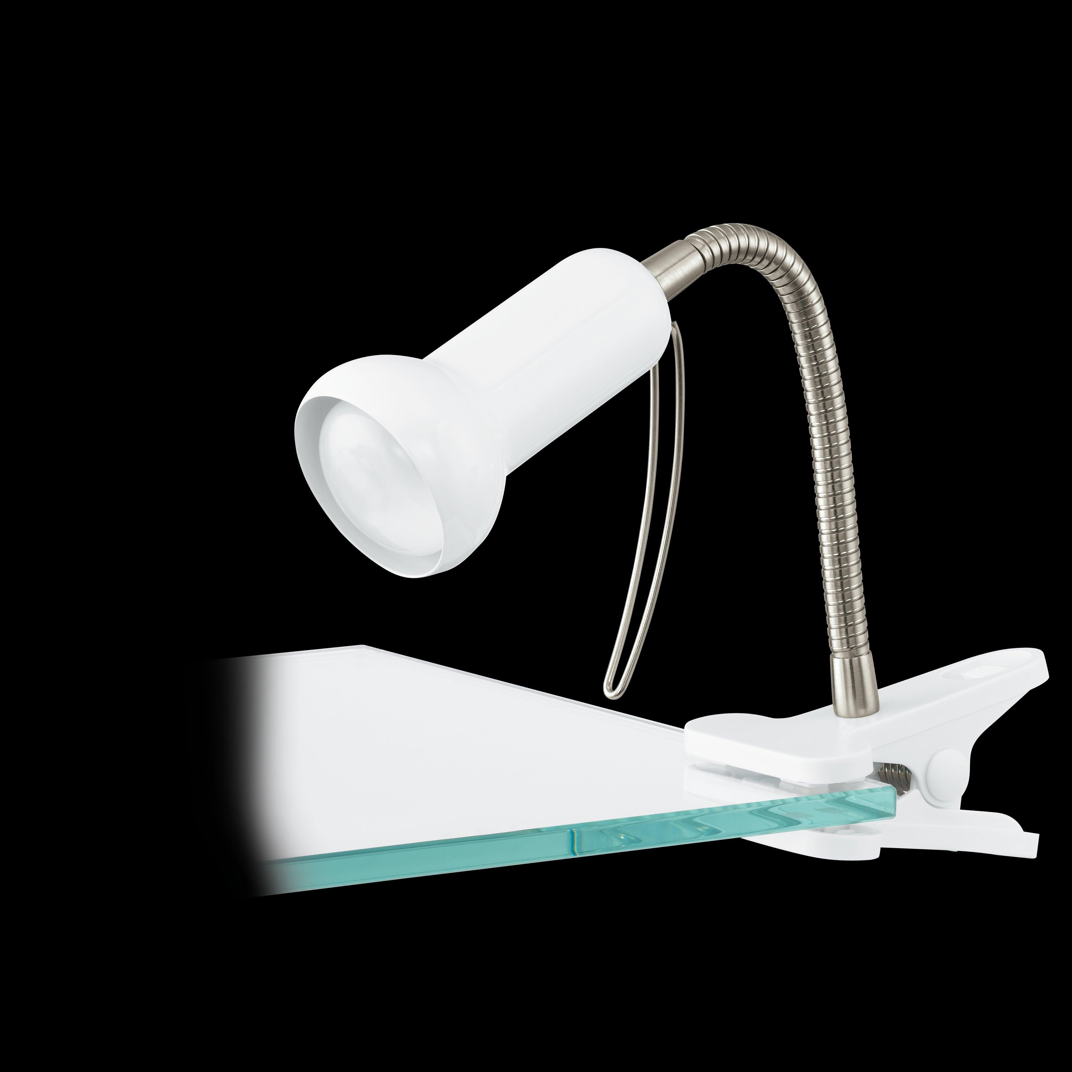 eglo fabio white table clamp task lamp living room image