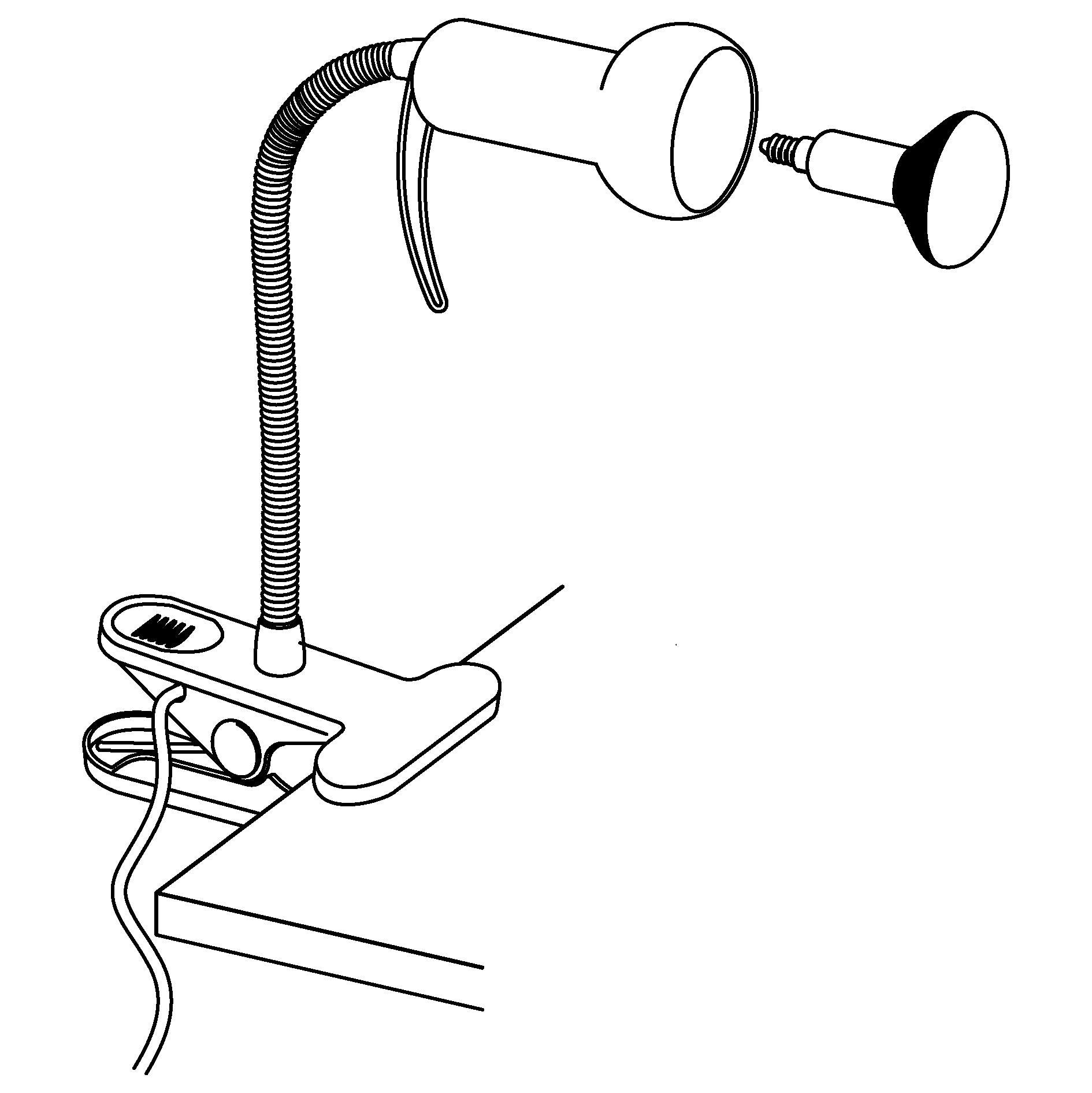 eglo fabio white table clamp task lamp kitchen lighting