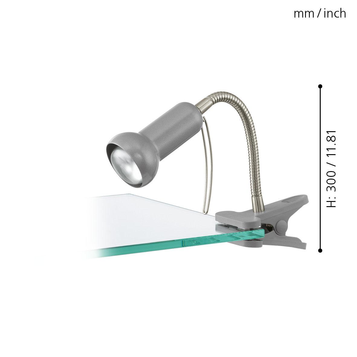 eglo fabio silver table clamp task lamp living room close up