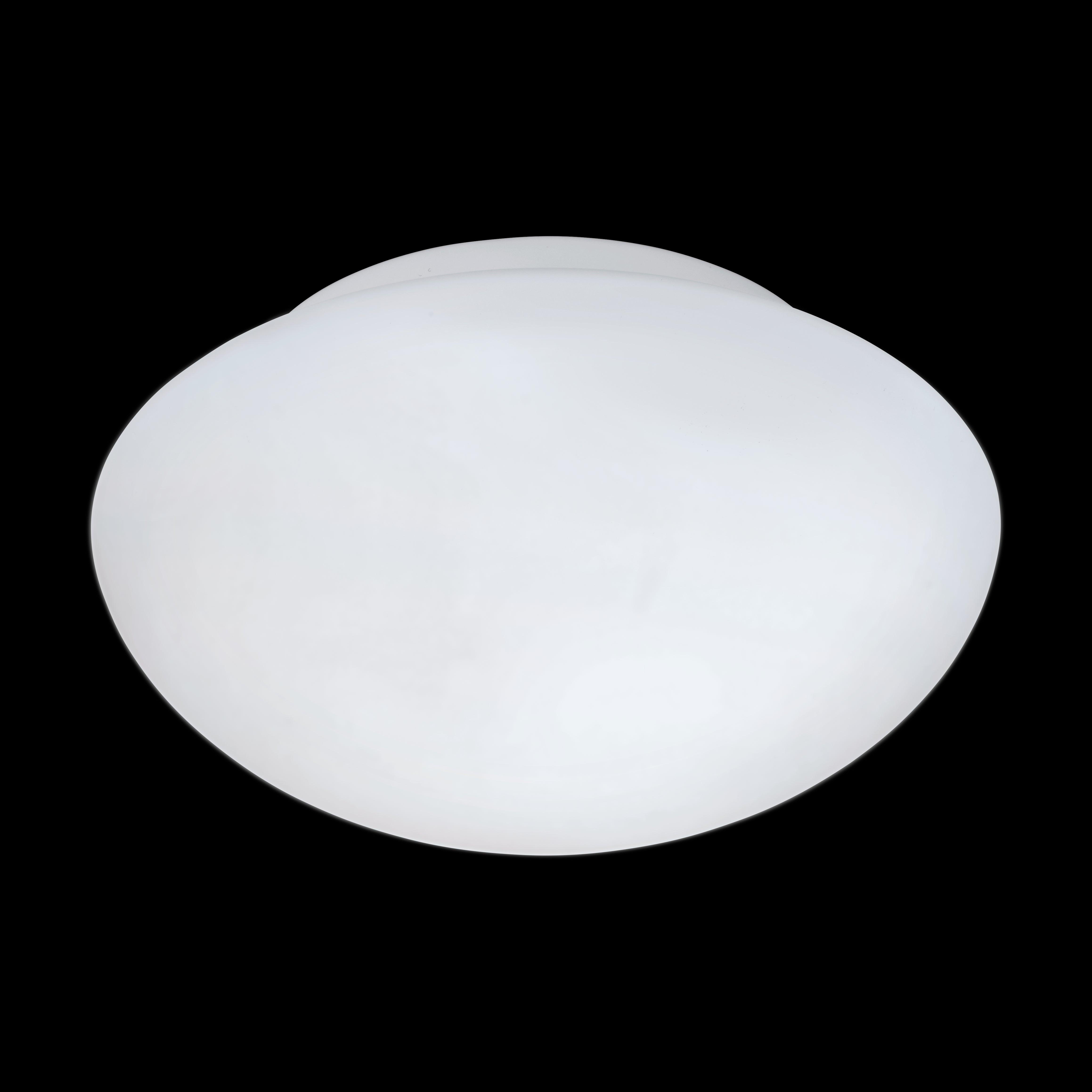 eglo ella white opal glass flush ceiling light 20cm living room close up