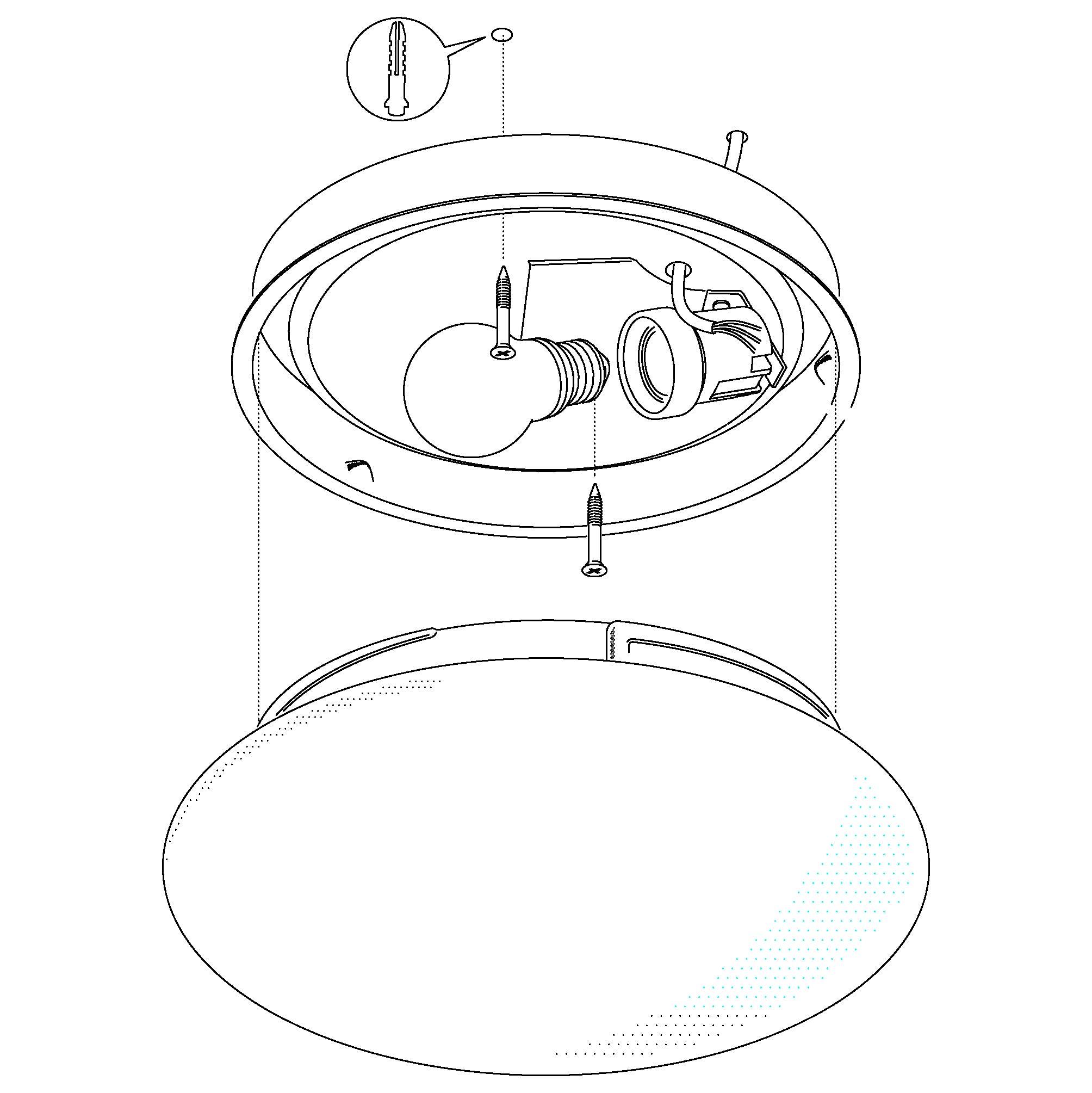 eglo ella white opal glass flush ceiling light 28cm hallway lighting
