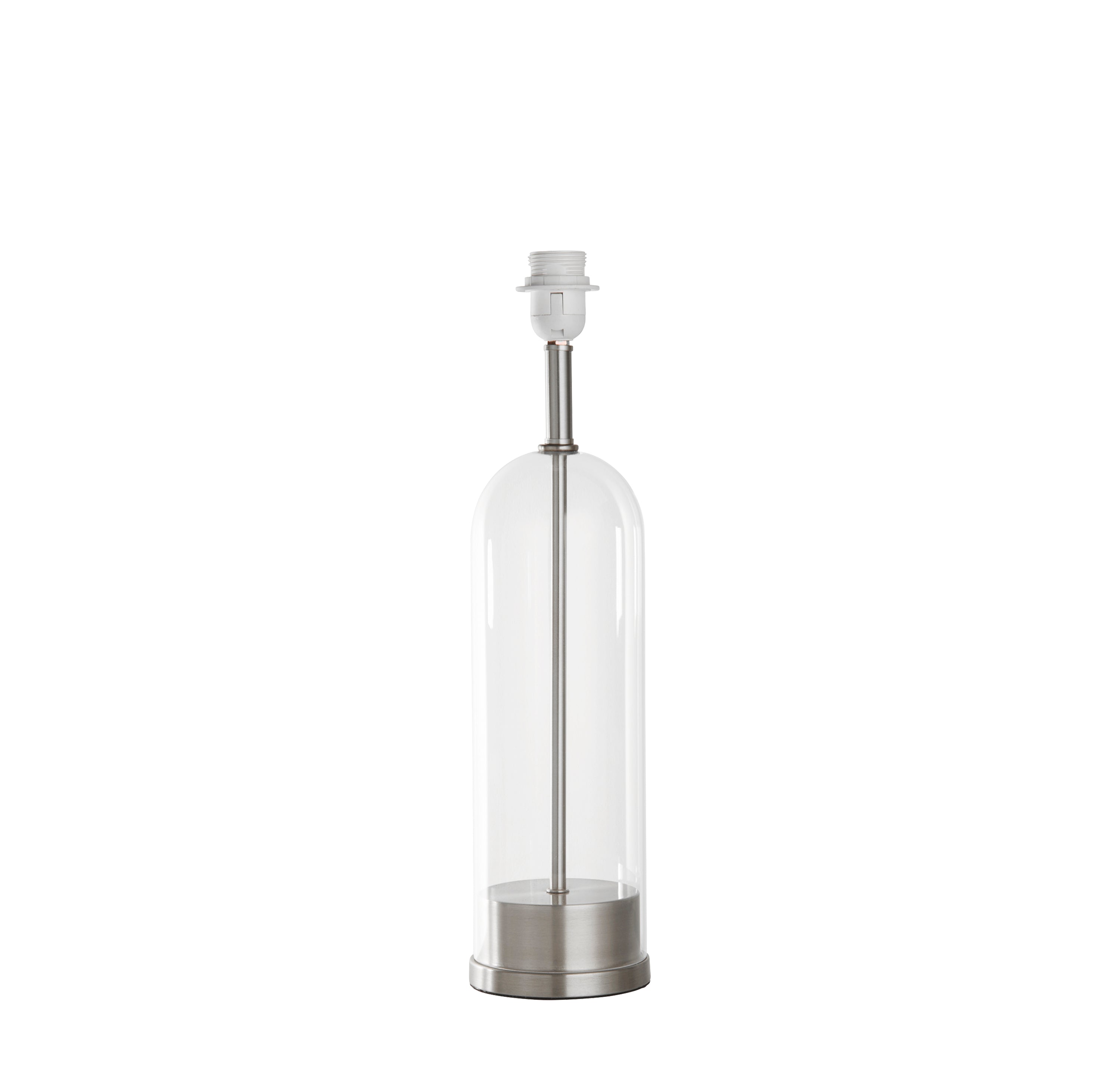 Base Only - Oxford Table Lamp - Satin Nickel Metal & Glass