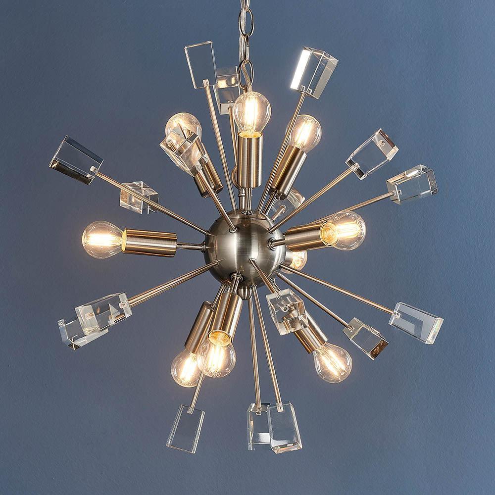 Endon Miro 9 Light Satin Nickel Pendant Ceiling Light-warehouse-180926