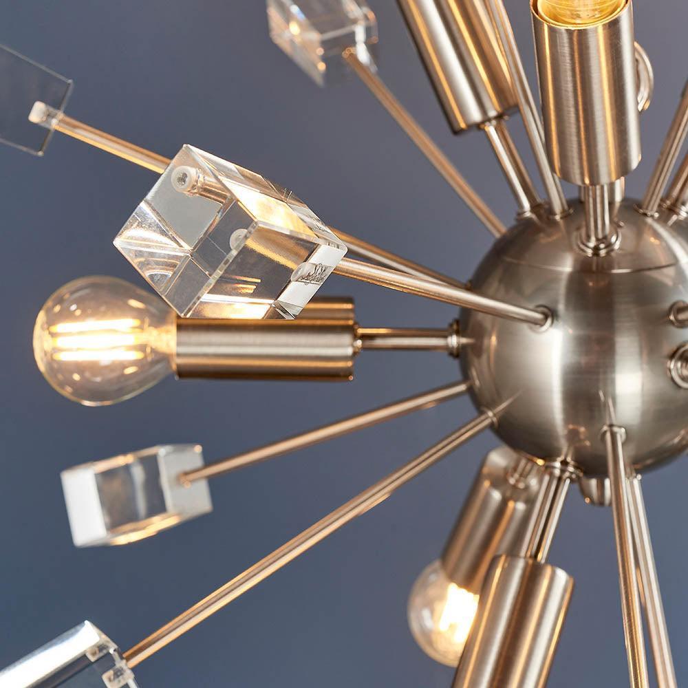 Endon Miro 9 Light Satin Nickel Pendant Ceiling Light-warehouse-180926