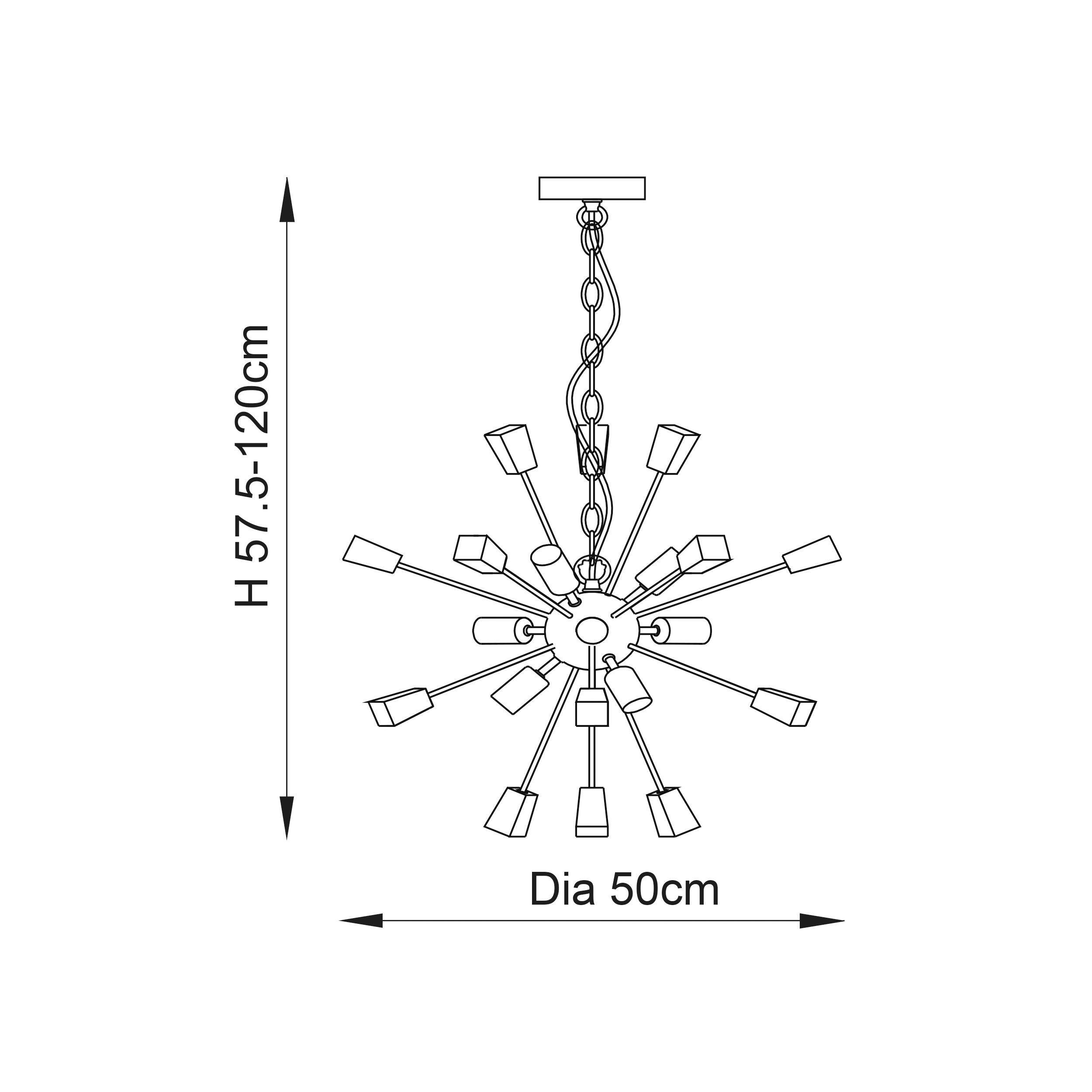 Endon Miro 9 Light Satin Nickel Pendant Ceiling Light-Ceiling Pendant Lights-Endon Lighting Bedrooom Lighting Wide ImageTiffany Lighting Direct