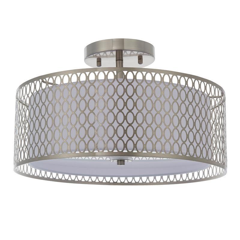Cordero 3 Light Nickel Flush Ceiling Light - Open Box