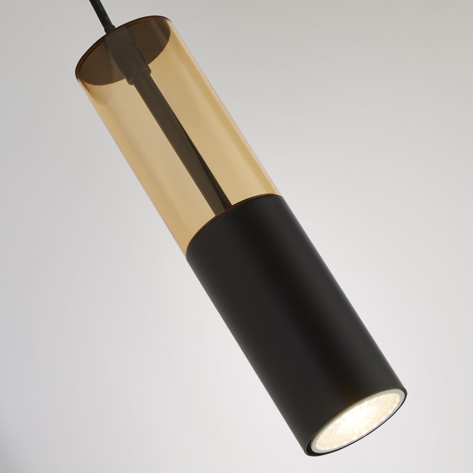 Searchlight Merrygold Black & Amber Pendant