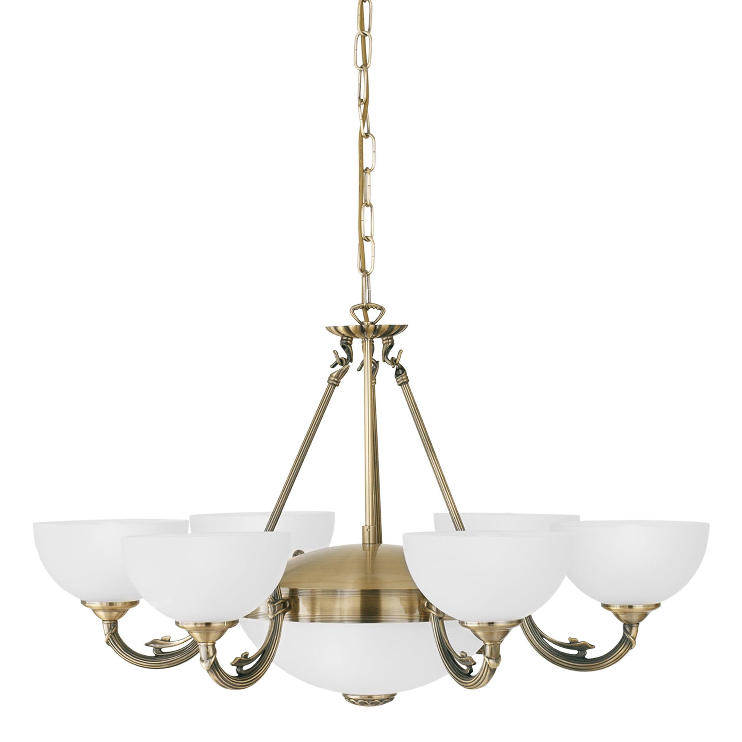 eglo savoy 6 light bronze and white glass ceiling pendant kitchen lighting