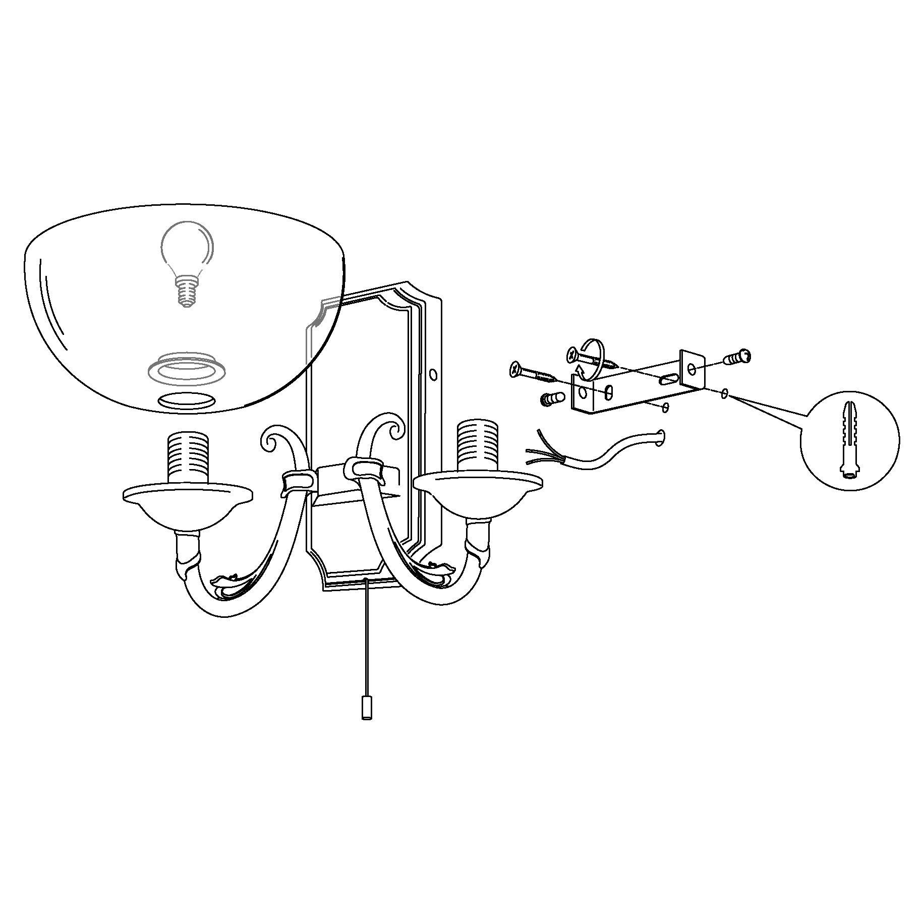 eglo savoy bronze double wall light white satinized glass shade hallway lighting