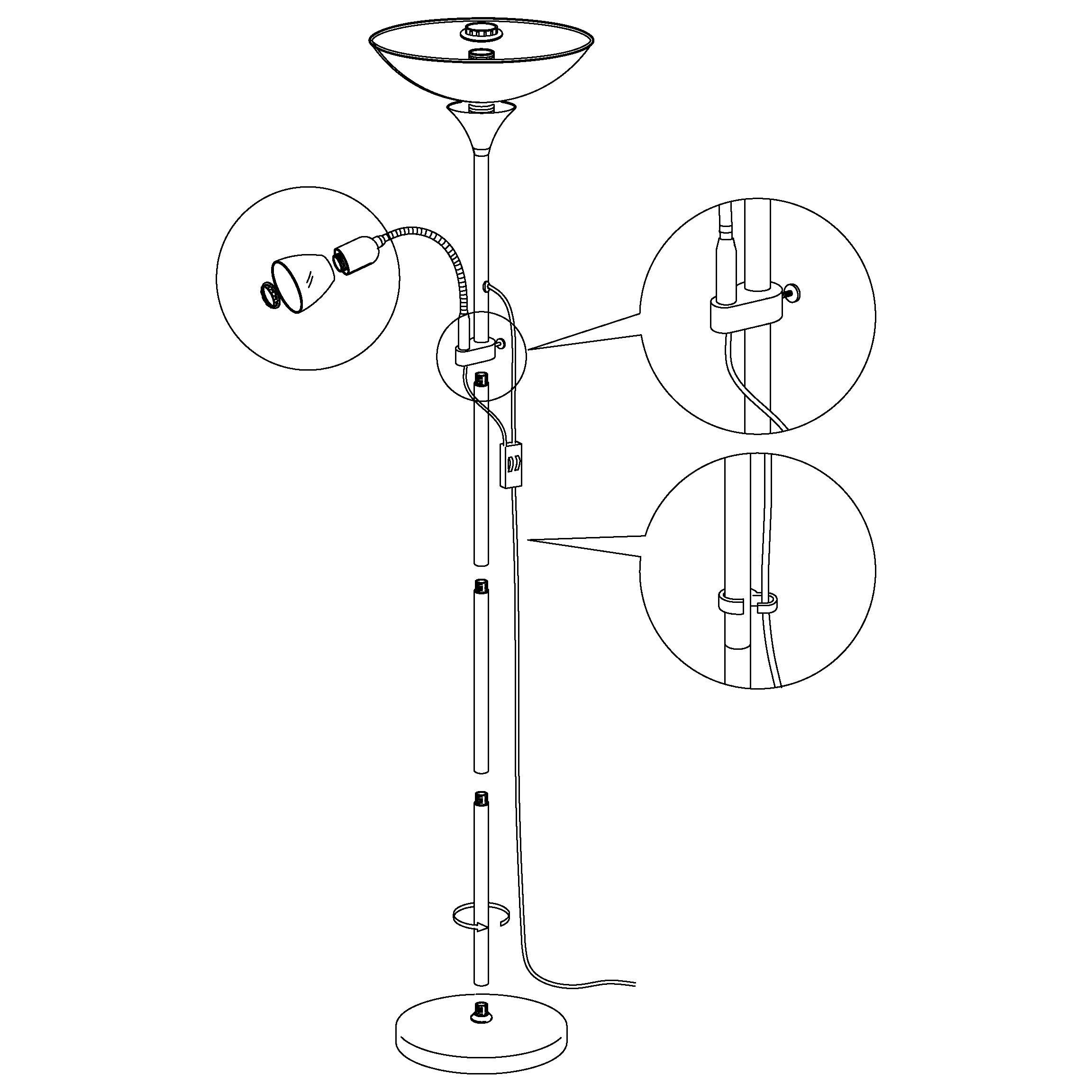 eglo up 2 mother child nickel floor lamp