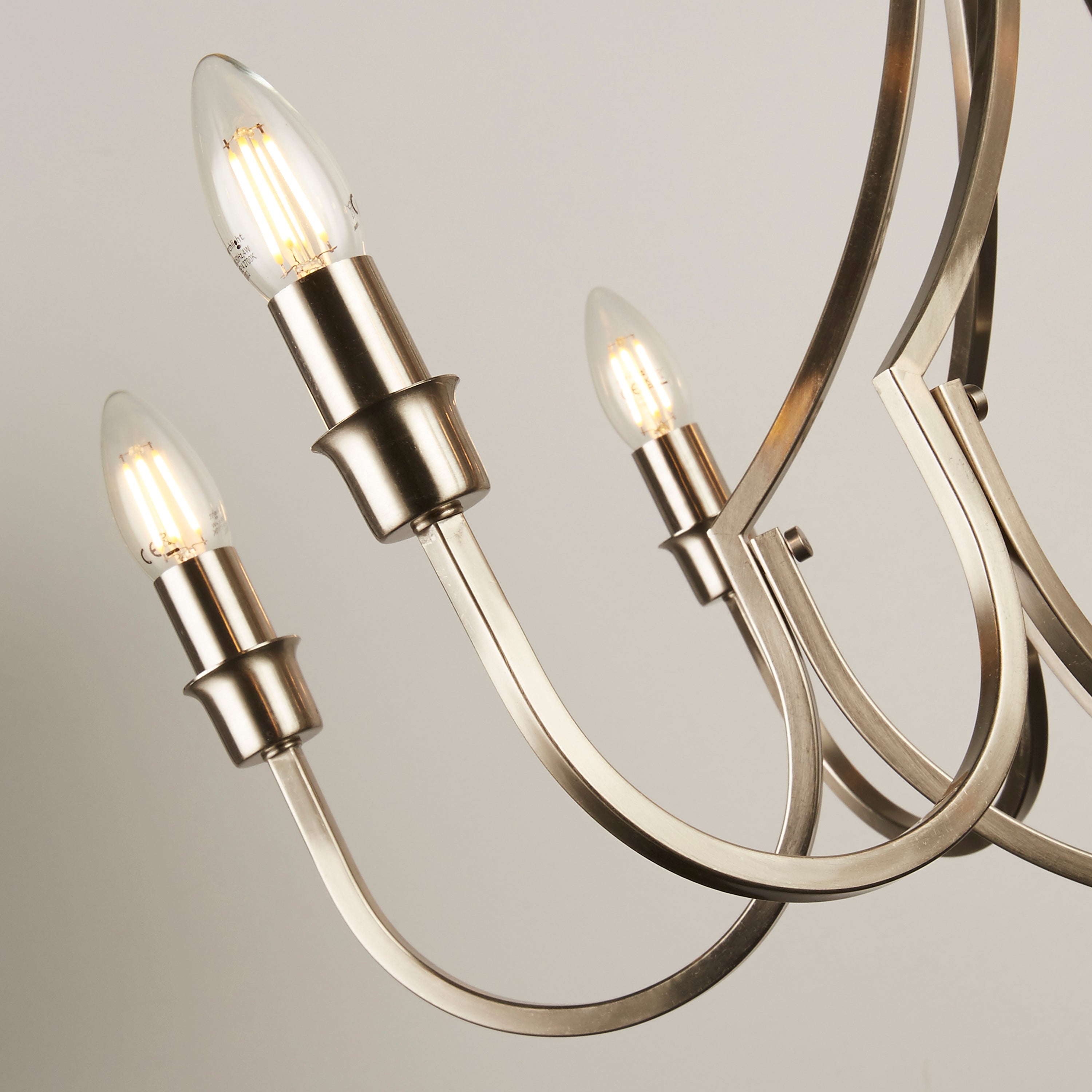 Searchlight Lodge 8 Light Silver Pendant