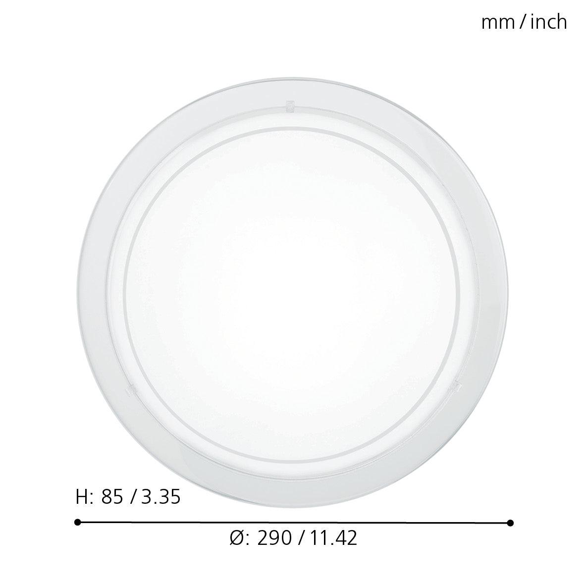 eglo planet 1 white painted glass flush ceiling light kitchen lighting