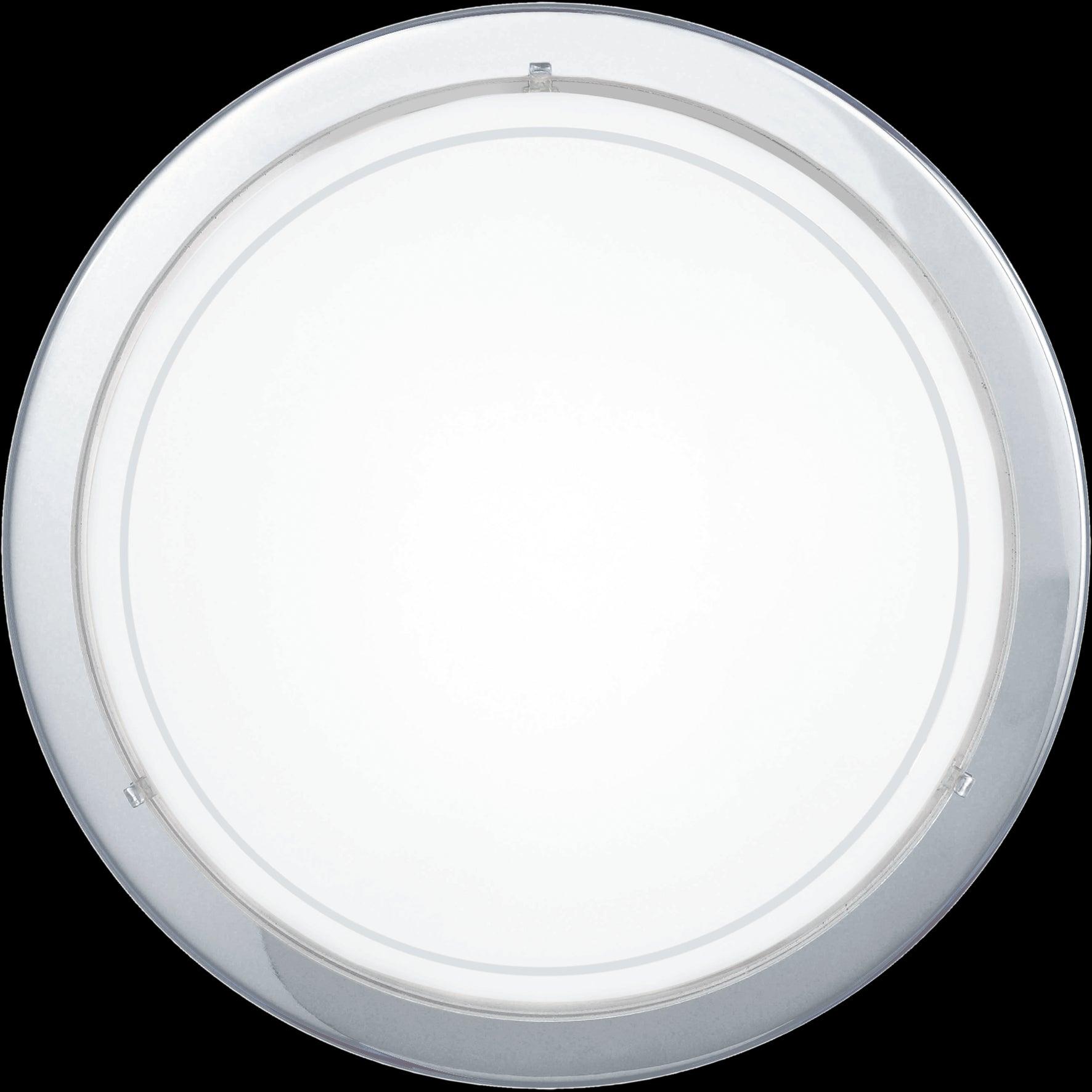 eglo planet 1 round chrome flush ceiling light living room image