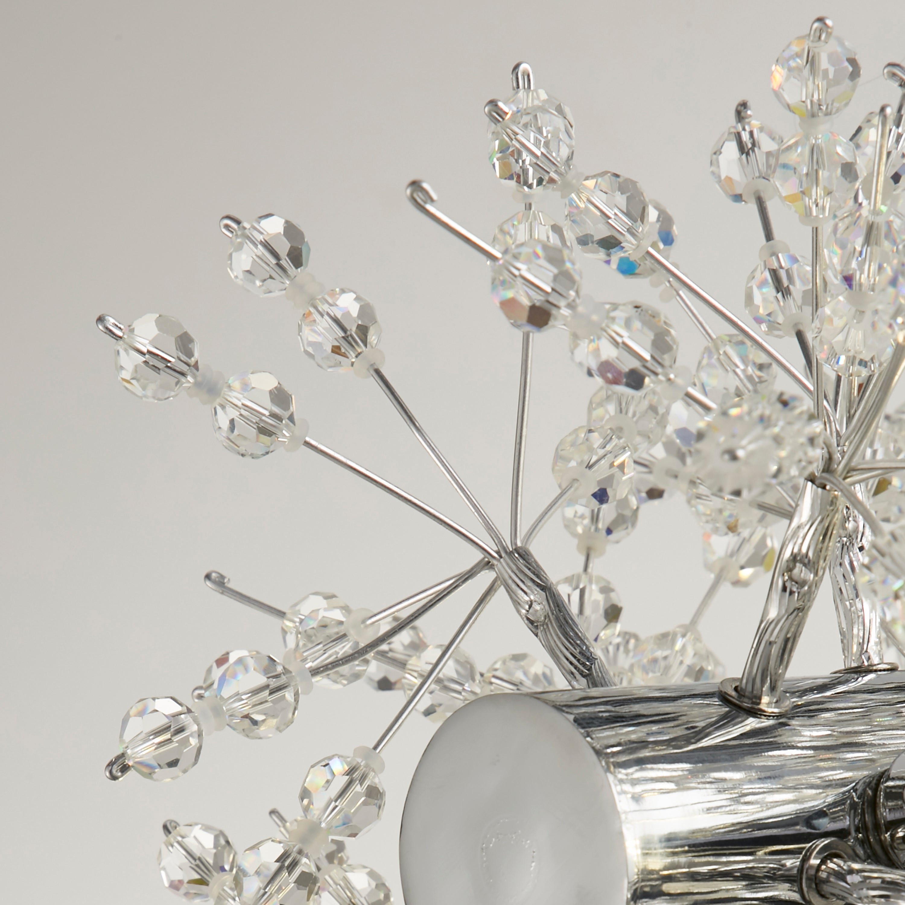 Searchlight Sunburst 16 Light Chrome & Glass Beads Bar Pendant