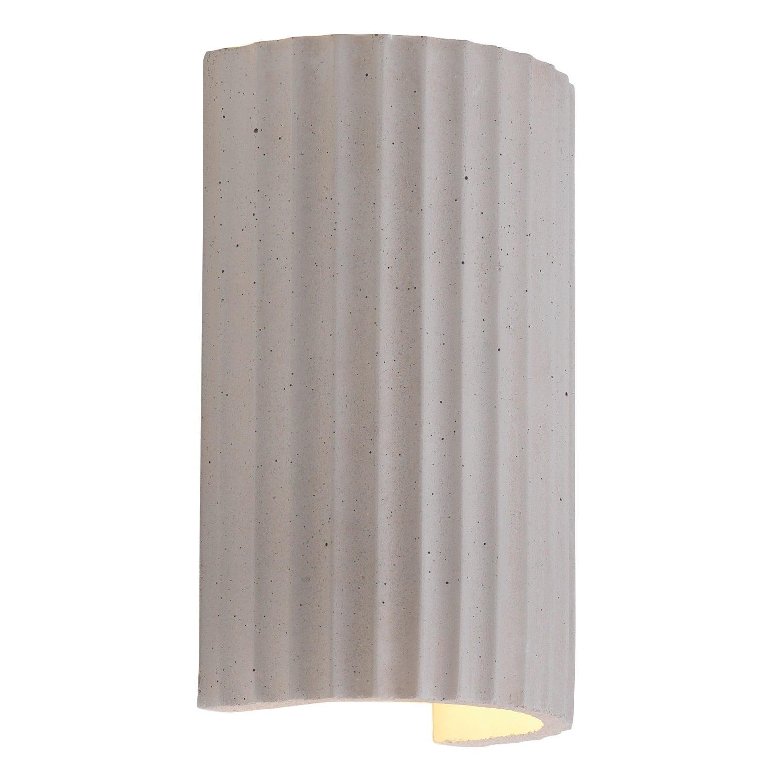 Nilak Concrete Single Up & Down Ridged Wall Light-warehouse-clearance-220526
